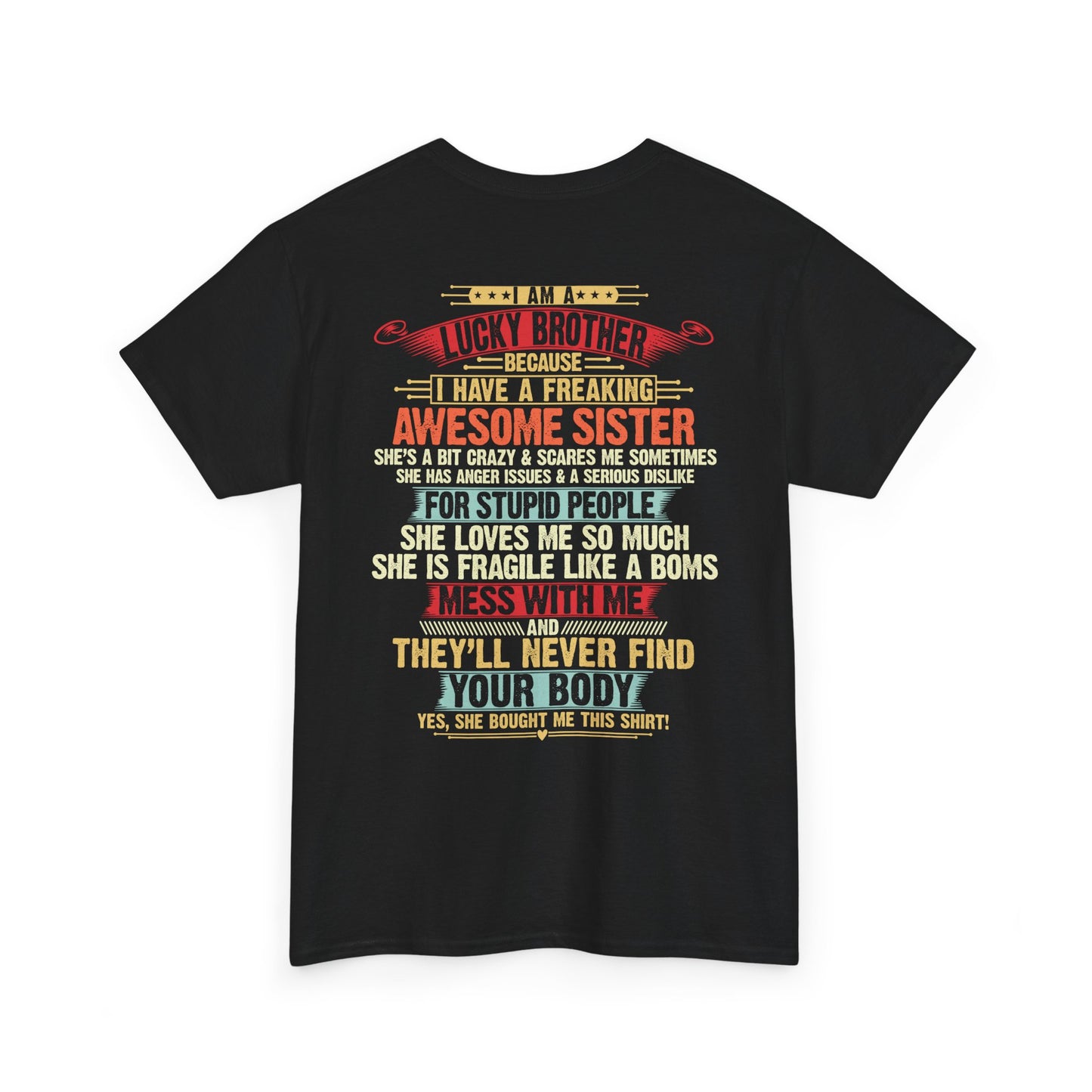 I Am A Lucky Brother Christmas Gift For Brother From Sister
