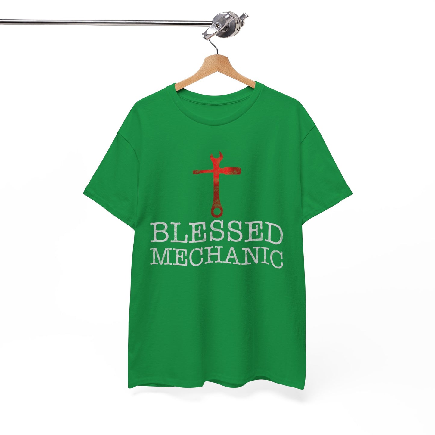 Blessed Mechanic Gift For Christian Mechanic Unisex Heavy Cotton Tee