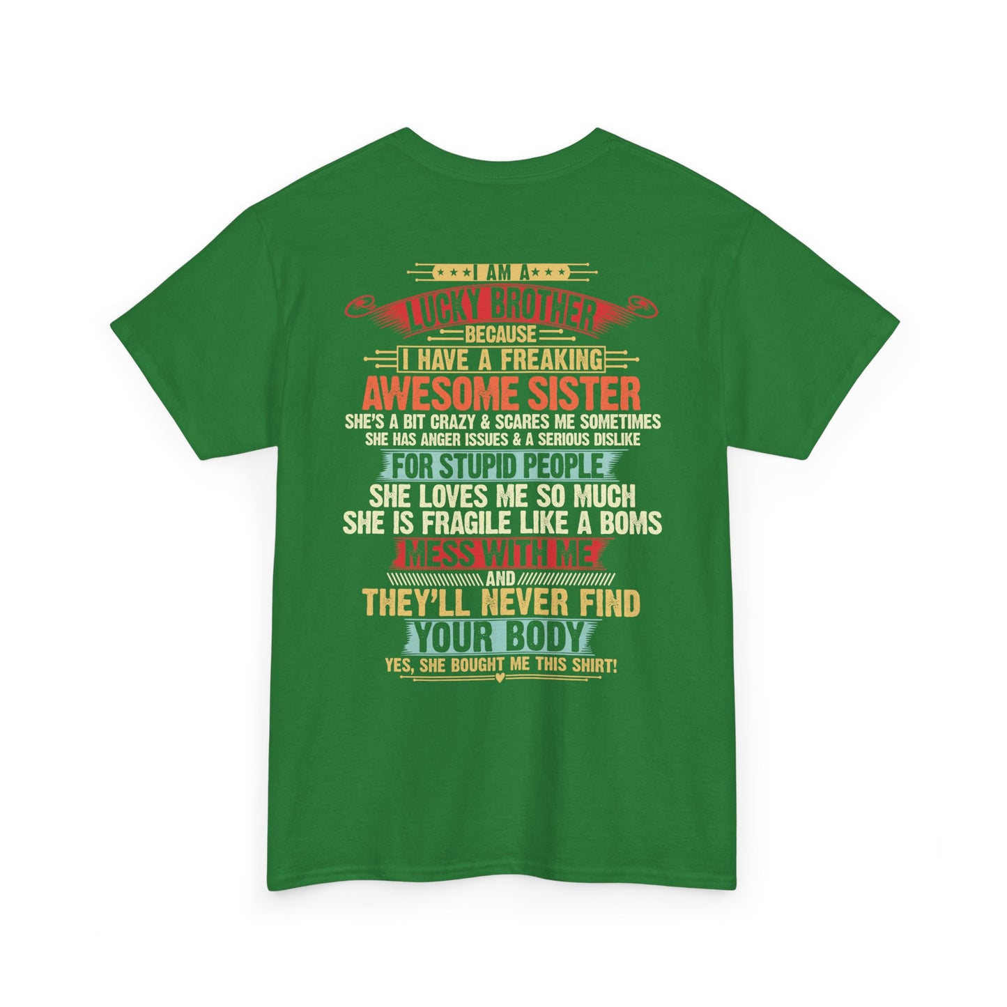 I Am A Lucky Brother Christmas Gift For Brother From Sister