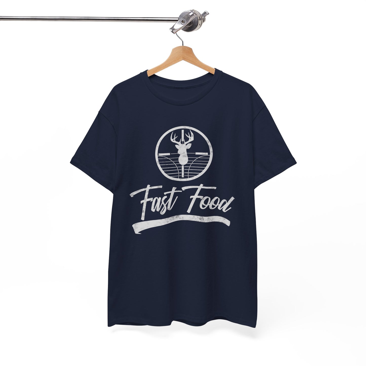 Funny Deer Hunting Unisex Tee - Fast Food Humor Gift for Hunters