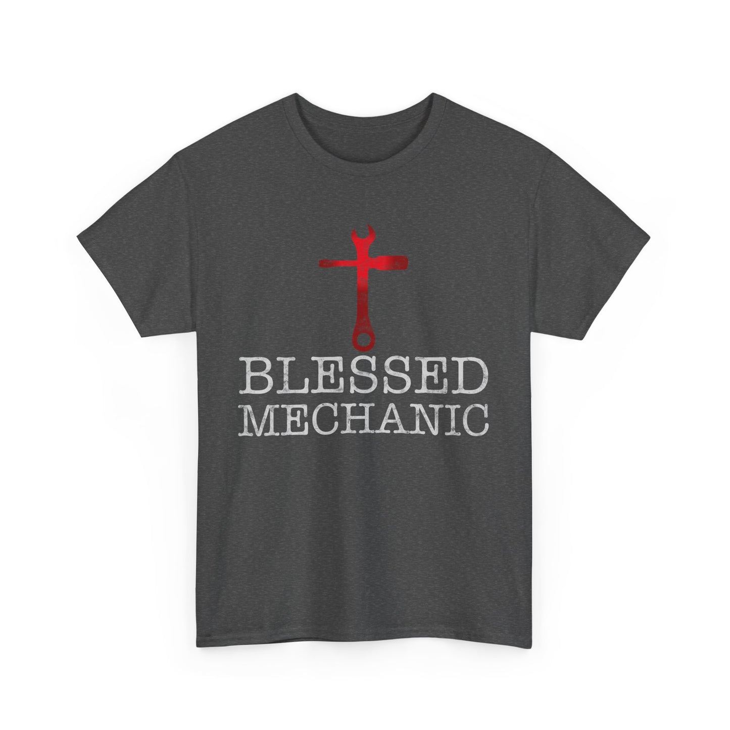 Blessed Mechanic Gift For Christian Mechanic Unisex Heavy Cotton Tee