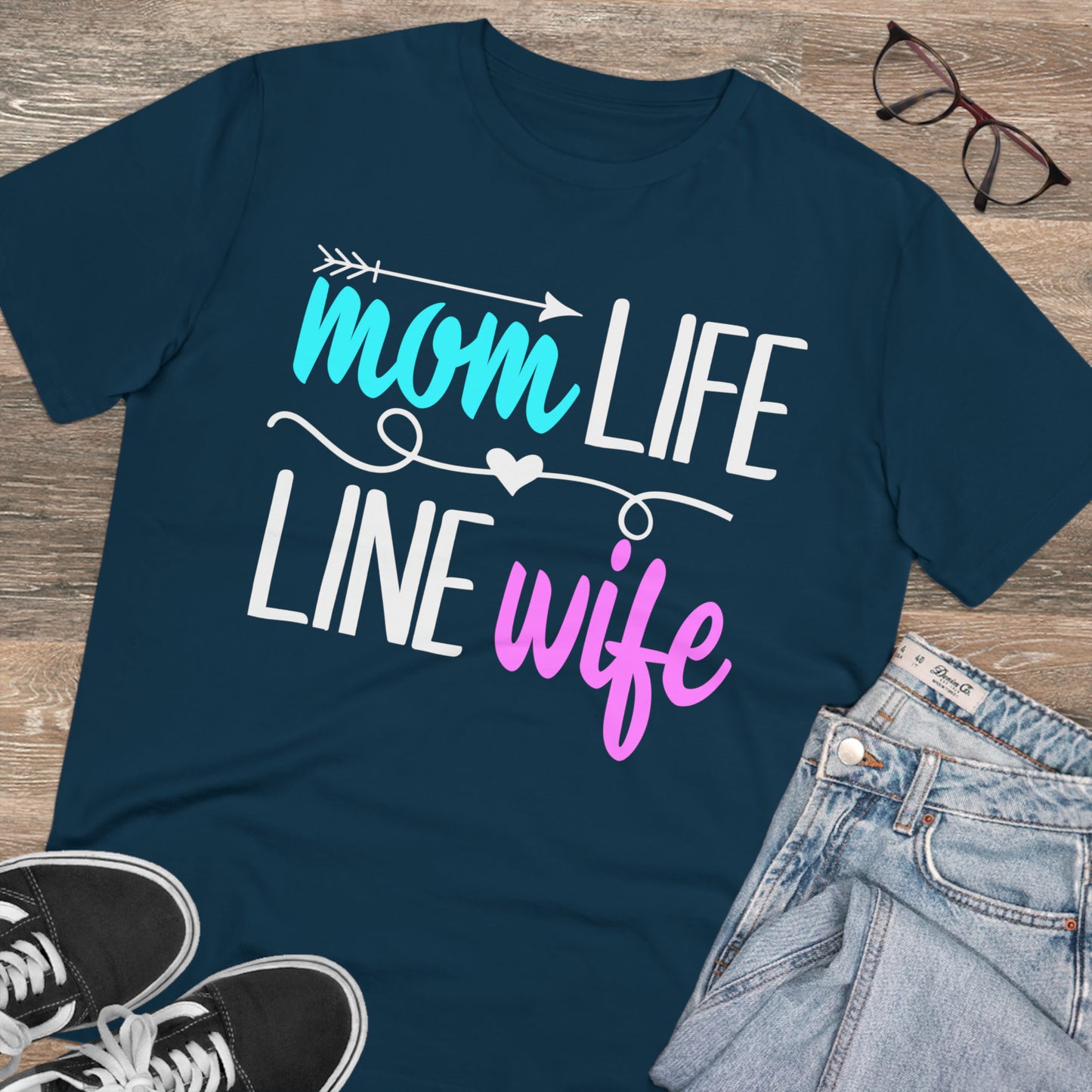 Lineman Mom Life Line Wife Organic Creator T-shirt - Unisex