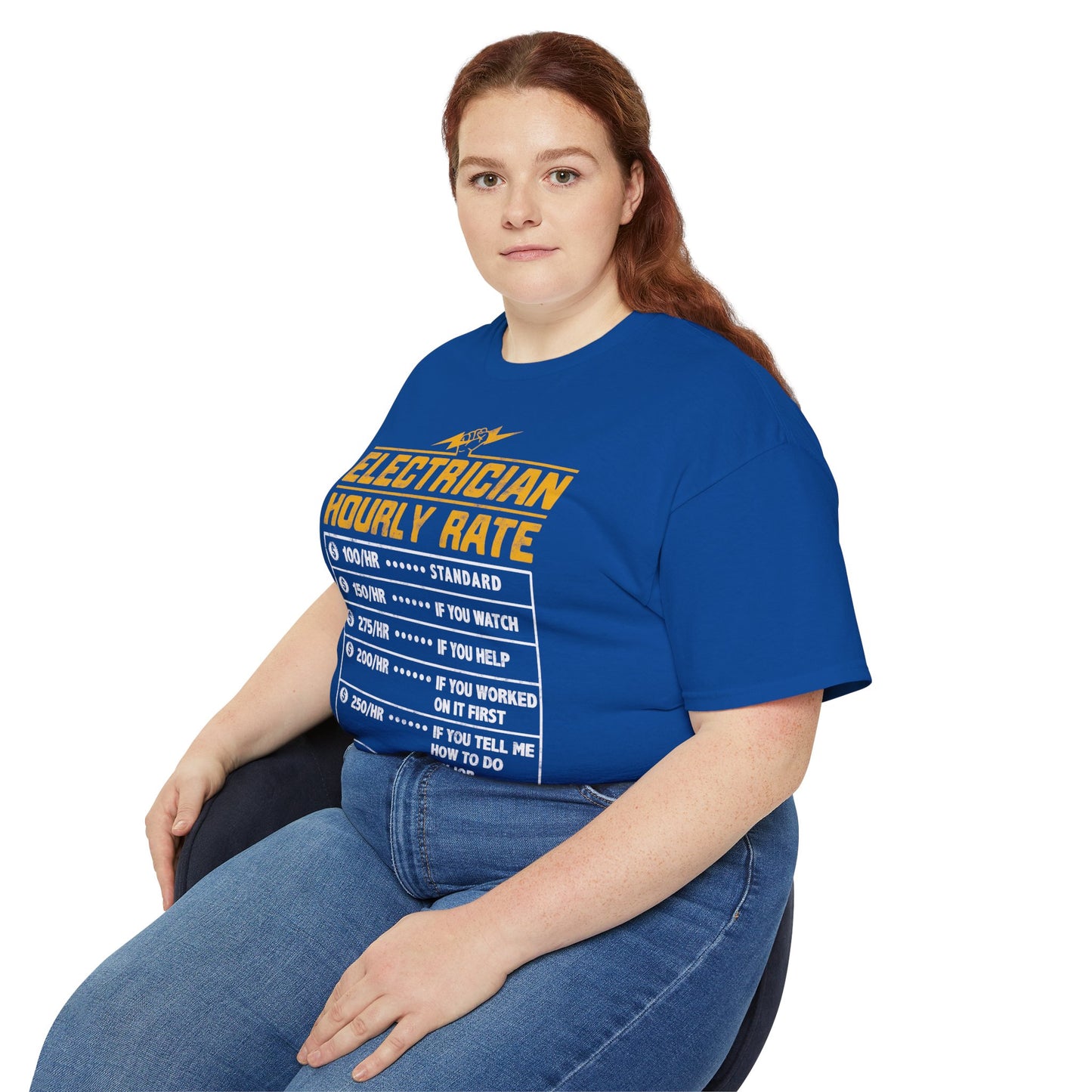 Funny Electrician Hourly Rate Unisex Ultra Cotton Tee