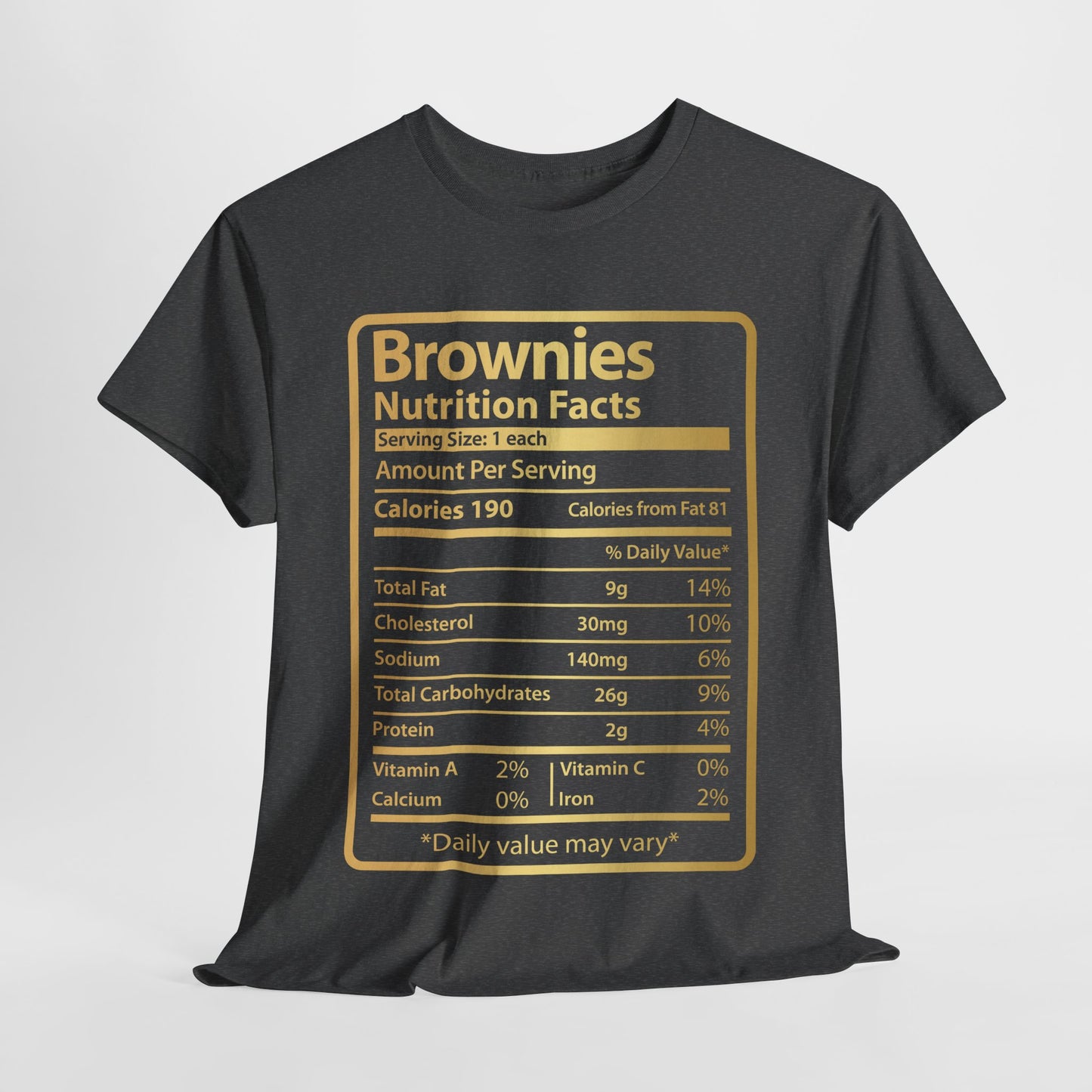 Brownies Funny Nutrition Facts Thanksgiving Men's Tee
