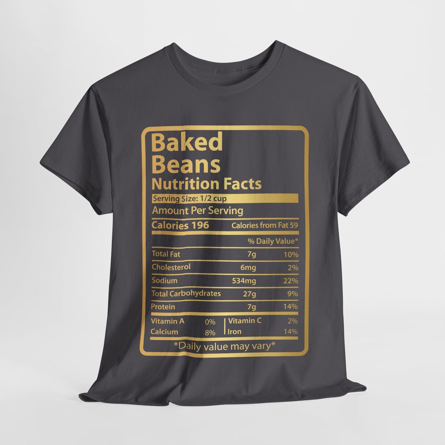 Baked Beans Funny Nutrition Facts T-Shirt