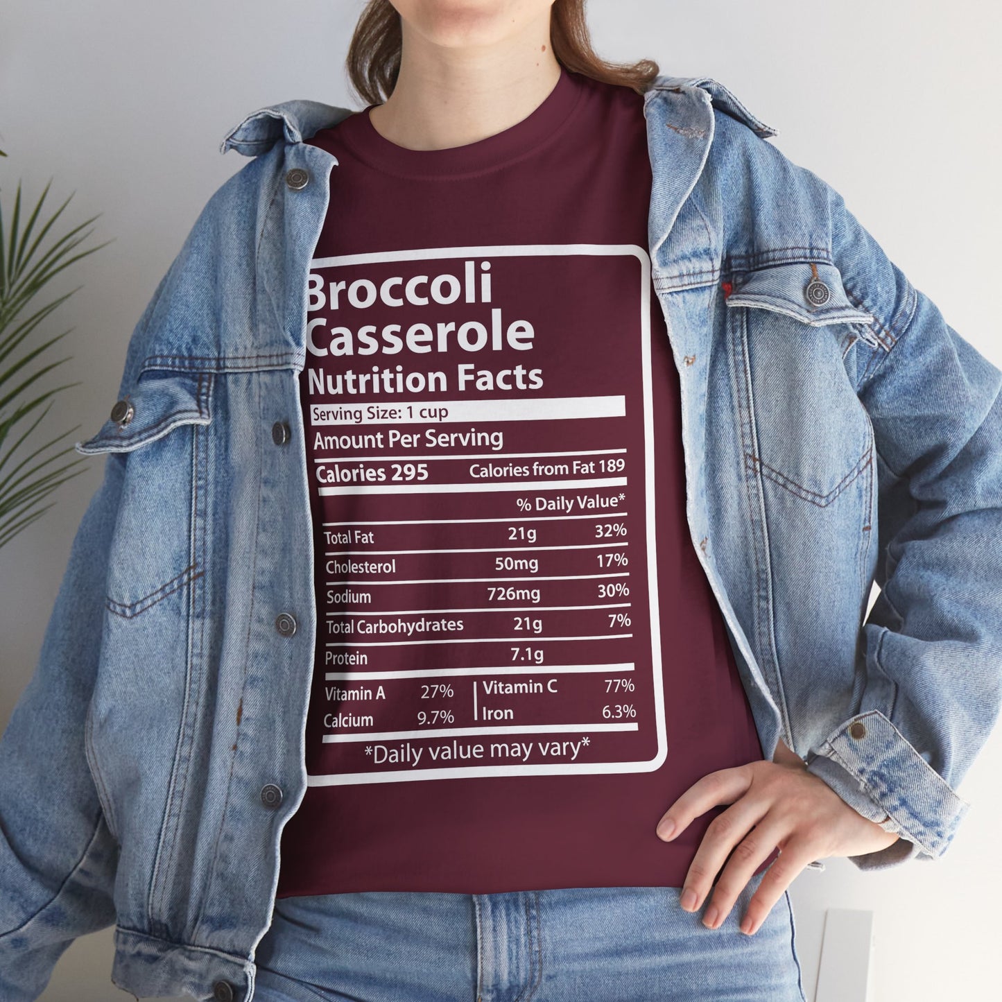Funny Broccoli Casserole Nutrition Facts Men's Shirt