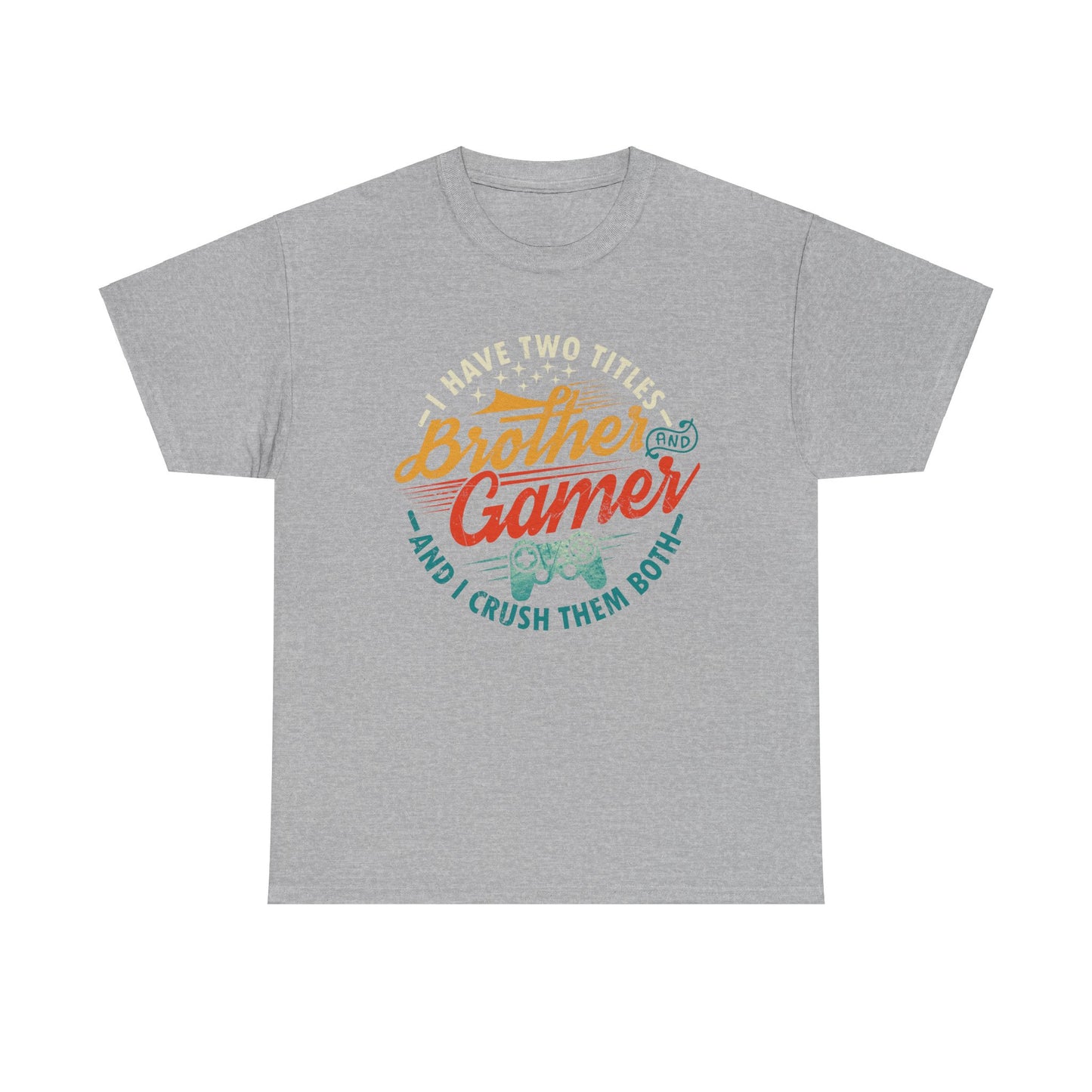 Funny Gamer Vintage Unisex Tee - I Have Two Titles Brother and Gamer Gift