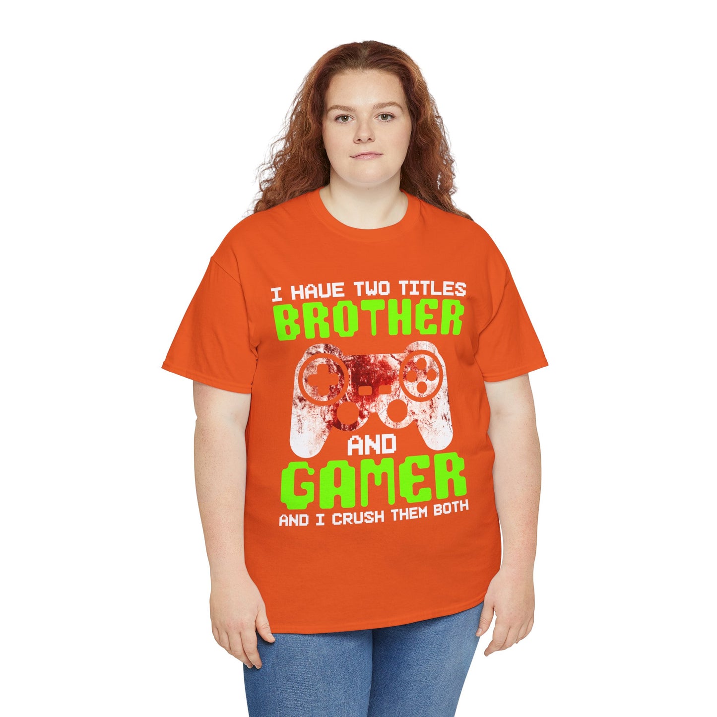 Gamer Mens T-Shirt - I Have Two Titles Brother and Gamer Father's Day Gifts