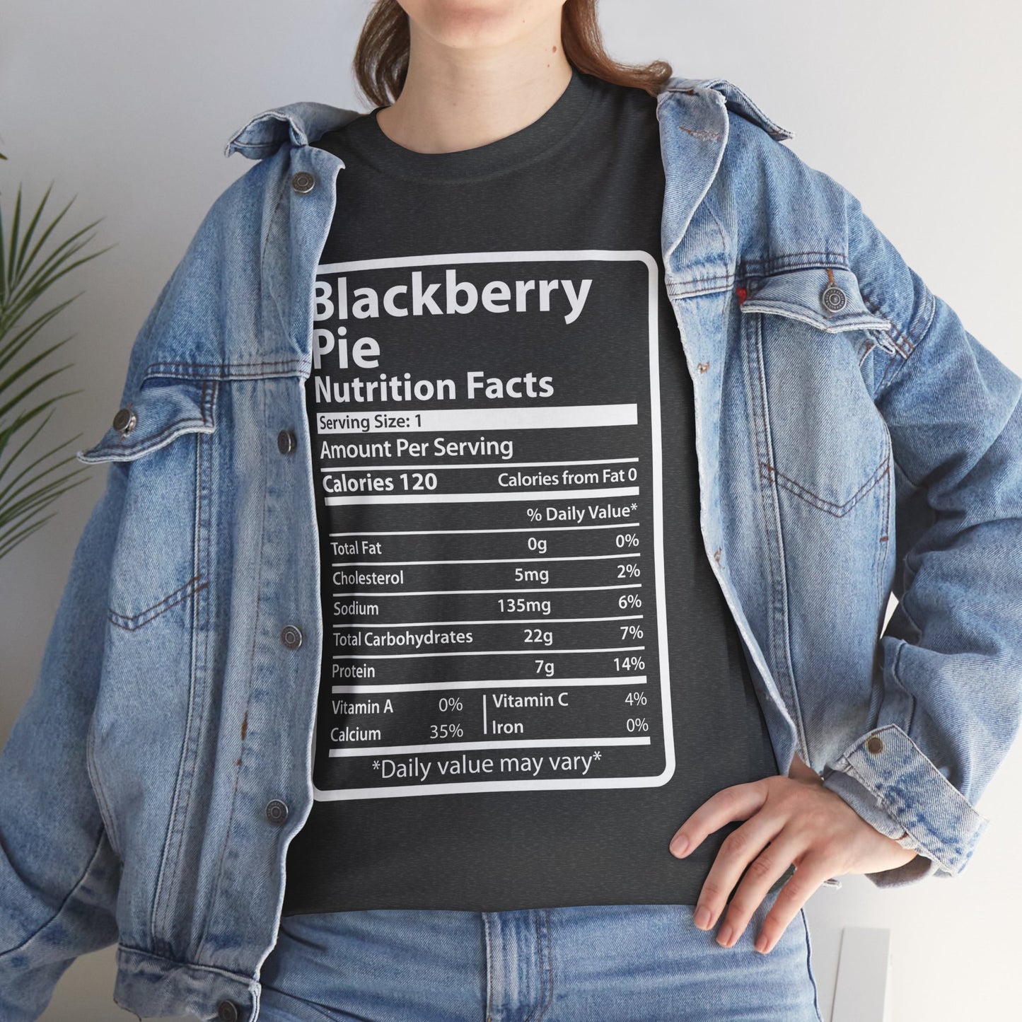 Funny Blackberry Pie Nutrition Facts Tee