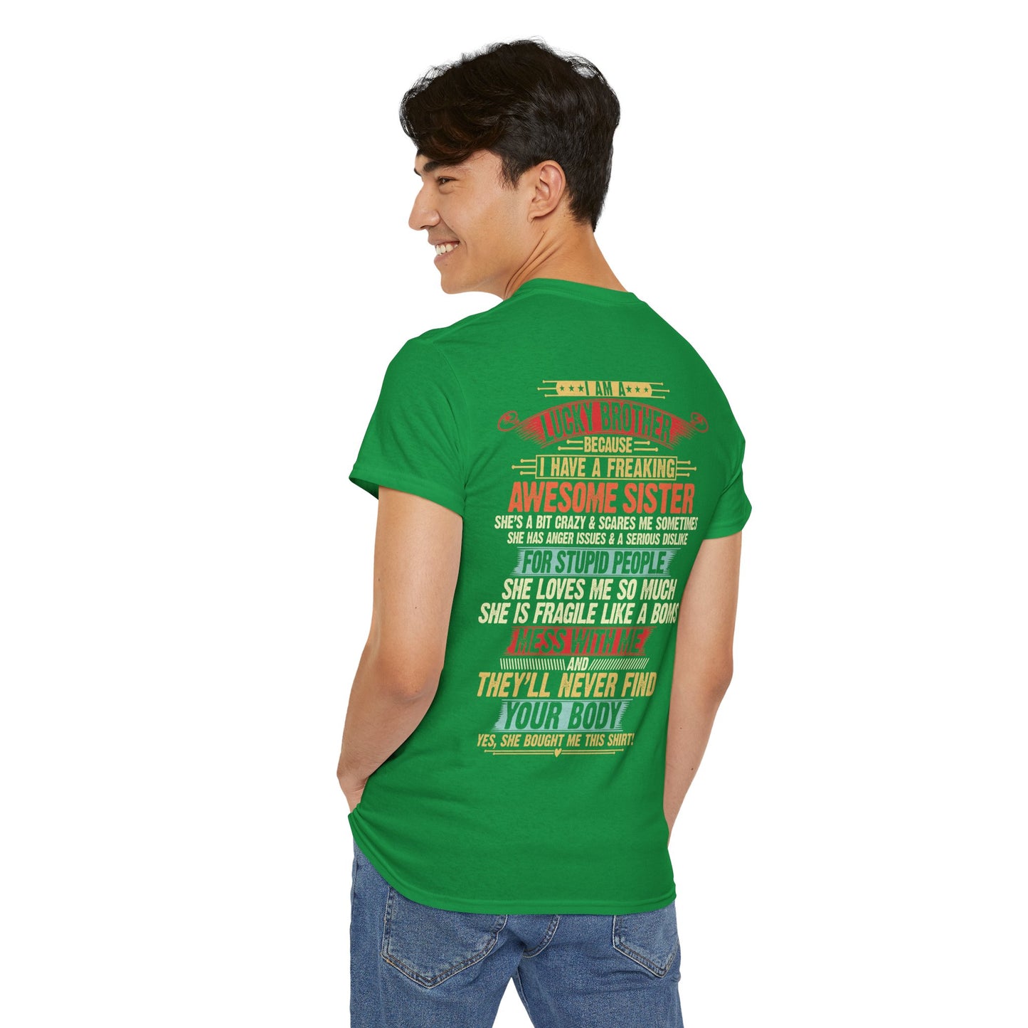 I Am A Lucky Brother Christmas Gift For Brother From Sister