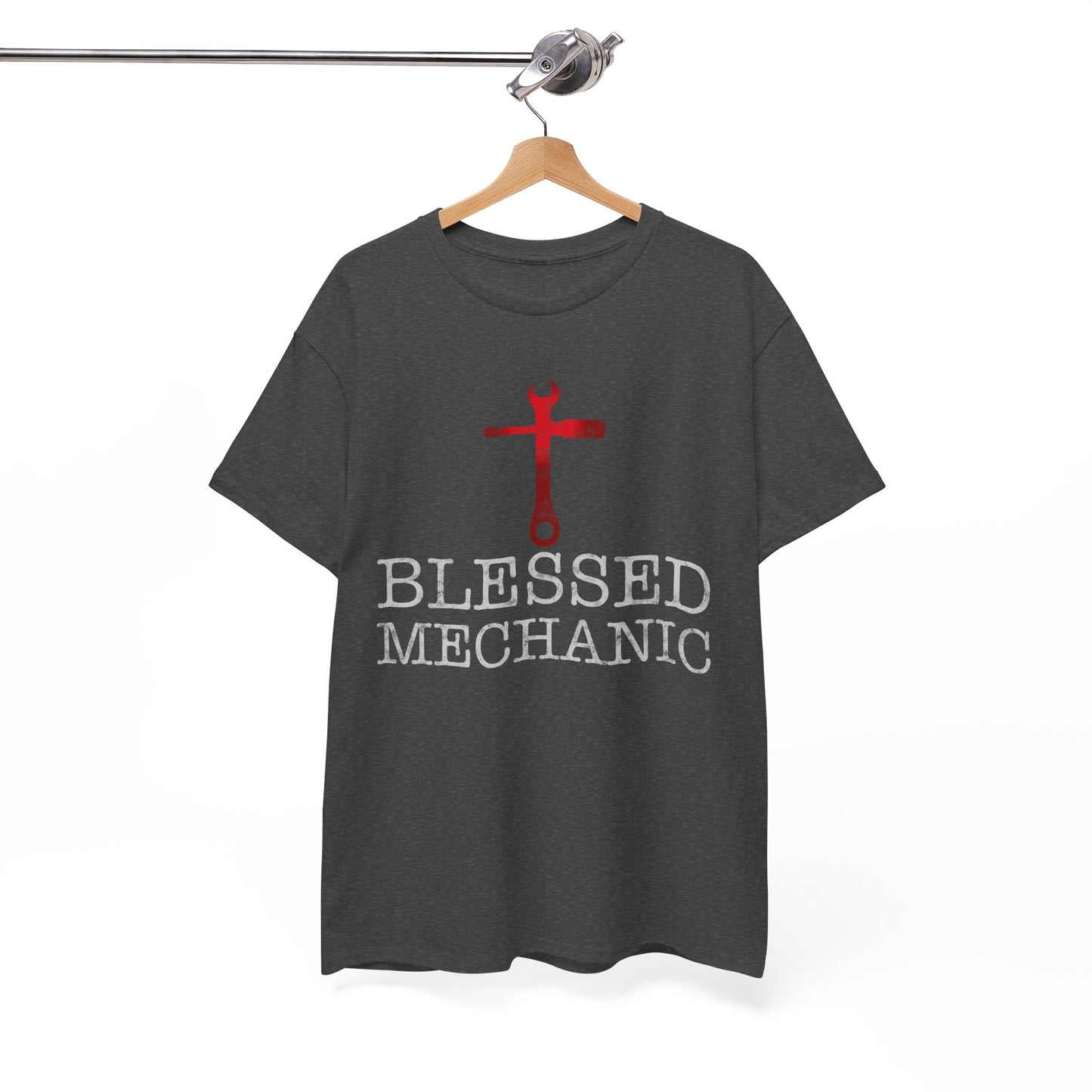 Blessed Mechanic Gift For Christian Mechanic Unisex Heavy Cotton Tee