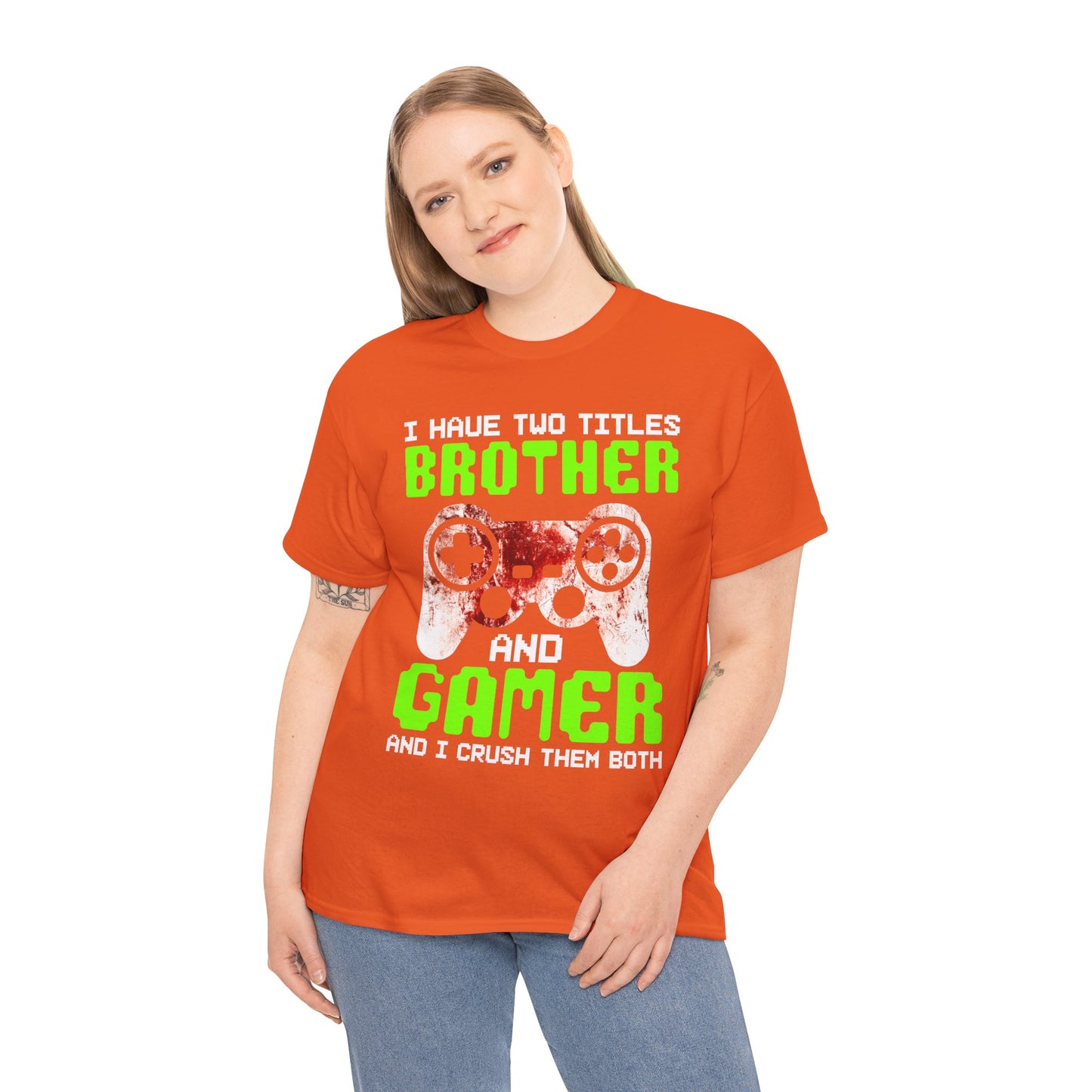 Gamer Mens T-Shirt - I Have Two Titles Brother and Gamer Father's Day Gifts