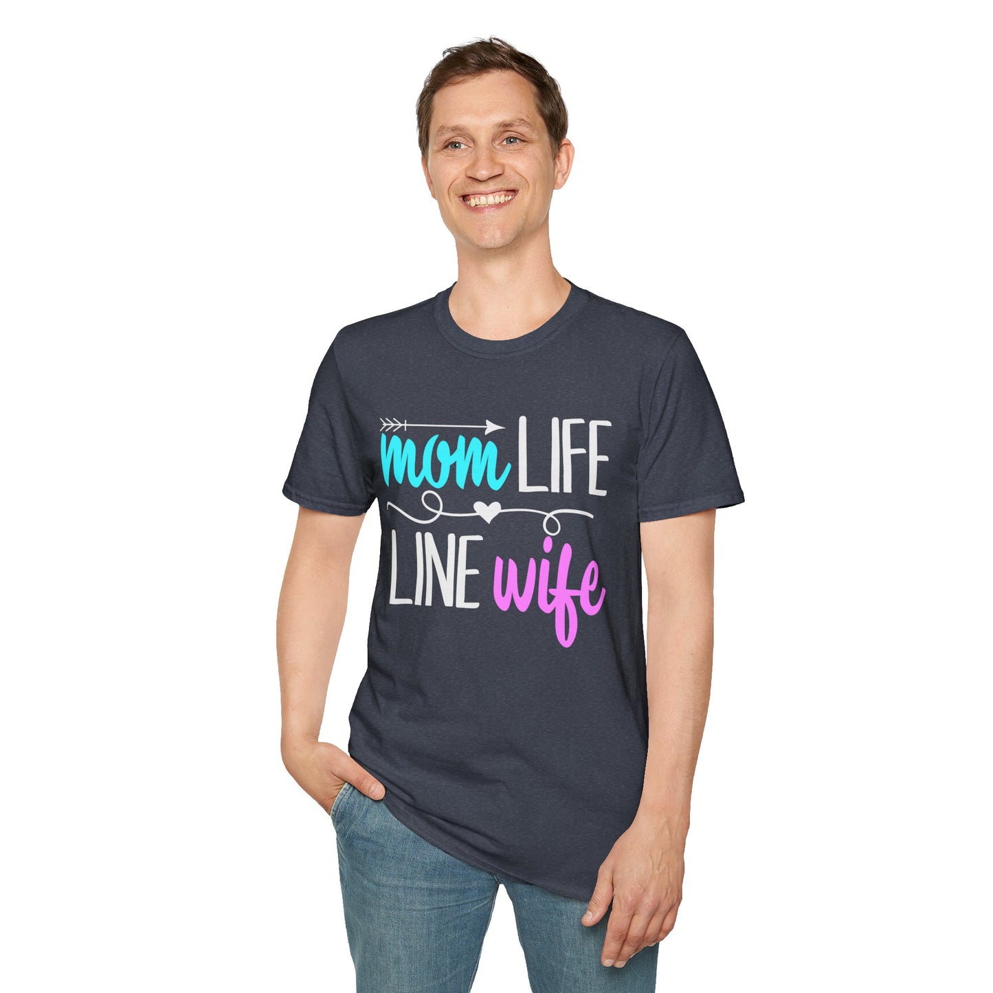Lineman Mom Life Line Wife Unisex Softstyle T-Shirt