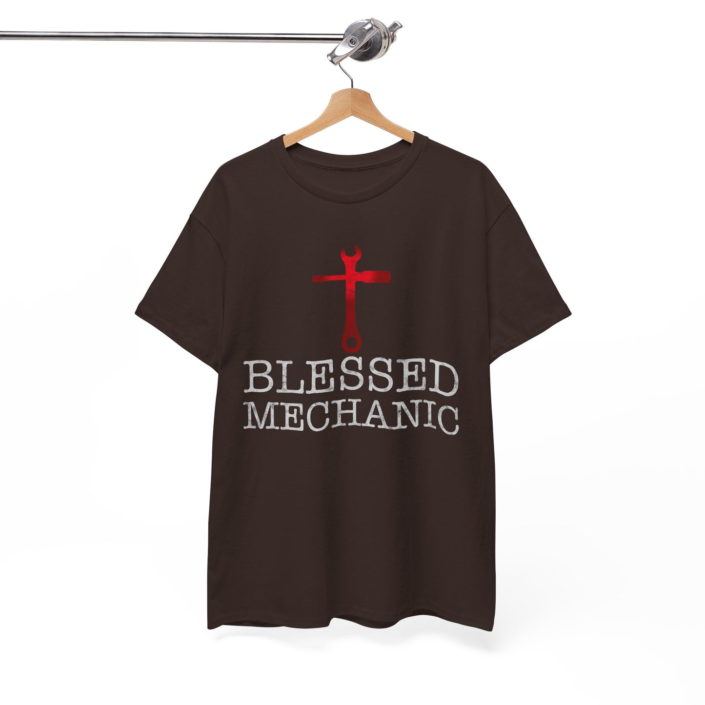 Blessed Mechanic Gift For Christian Mechanic Unisex Heavy Cotton Tee
