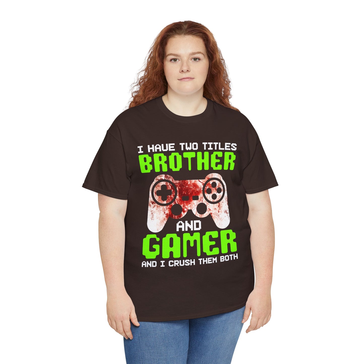 Gamer Mens T-Shirt - I Have Two Titles Brother and Gamer Father's Day Gifts