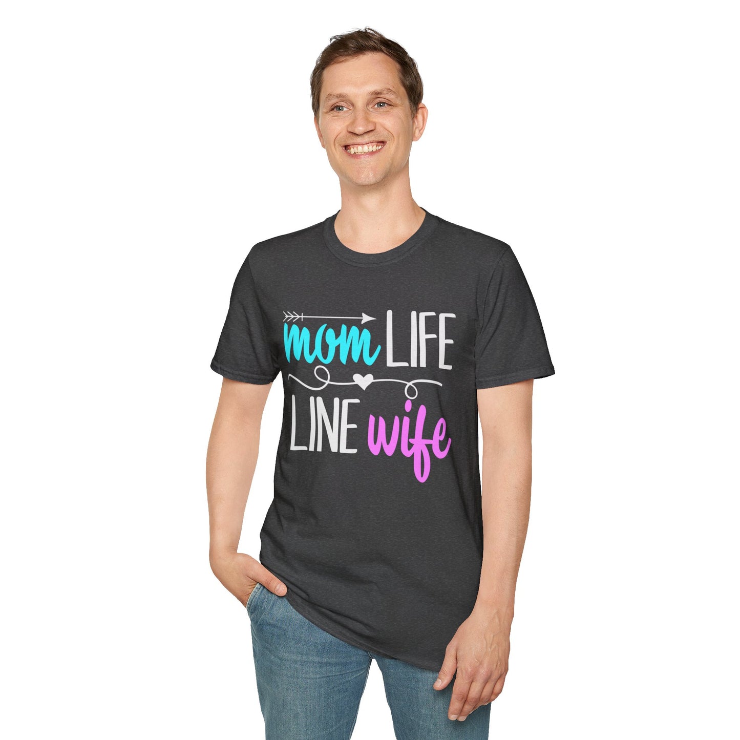 Lineman Mom Life Line Wife Unisex Softstyle T-Shirt