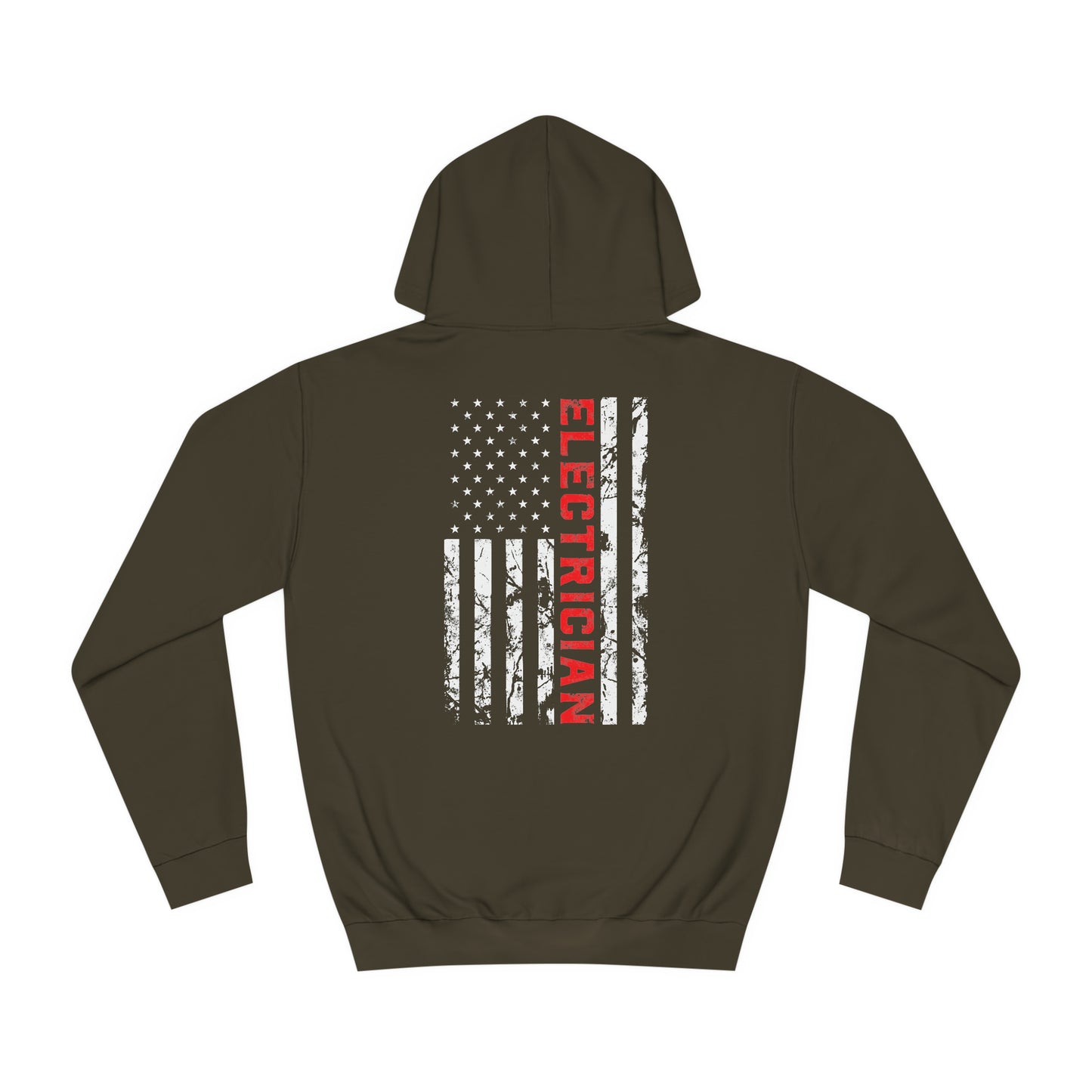 Electrician Patriotic American flag electrician father day Unisex College Hoodie