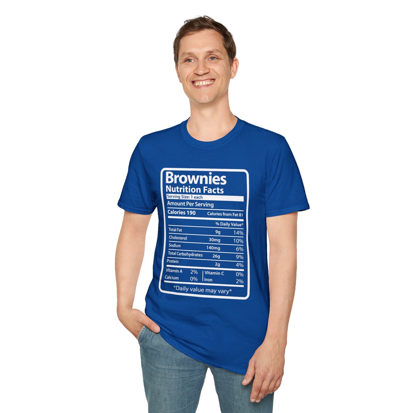 Funny Brownies Nutrition Facts Thanksgiving Christmas Men's Tee