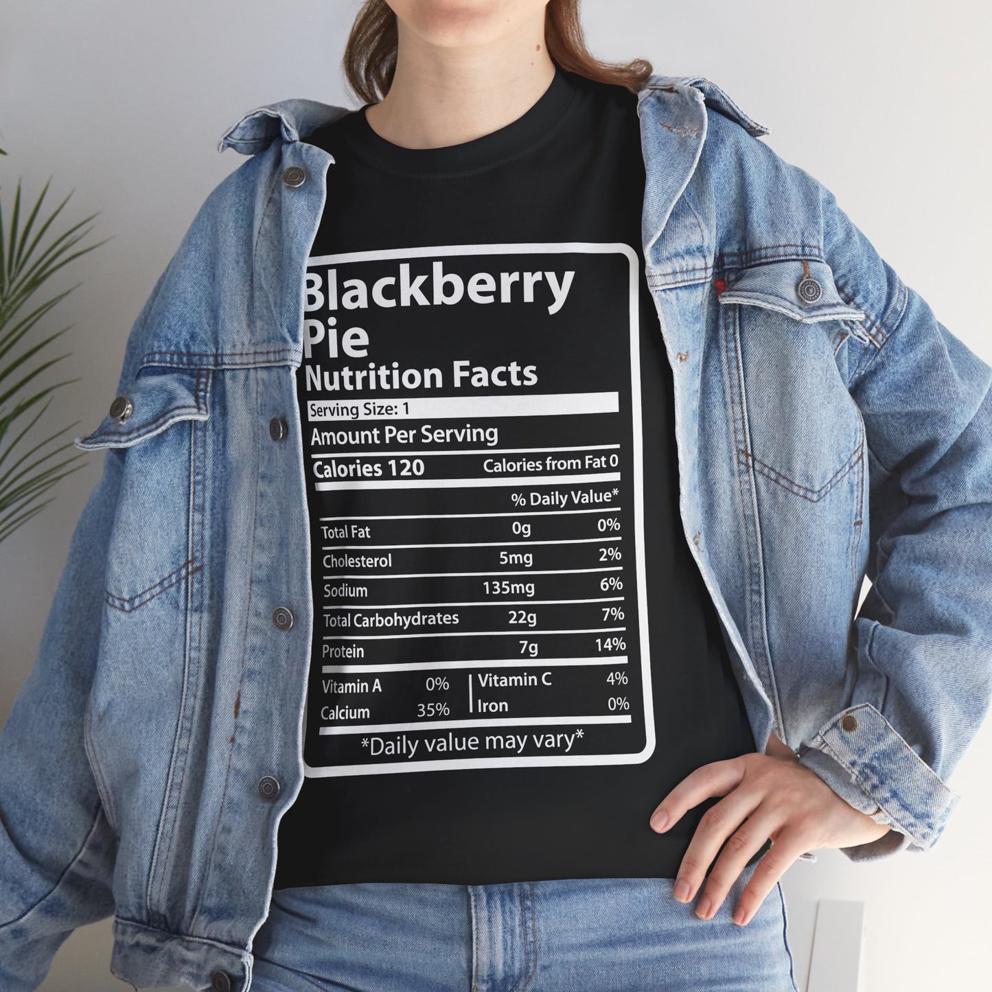 Funny Blackberry Pie Nutrition Facts Tee