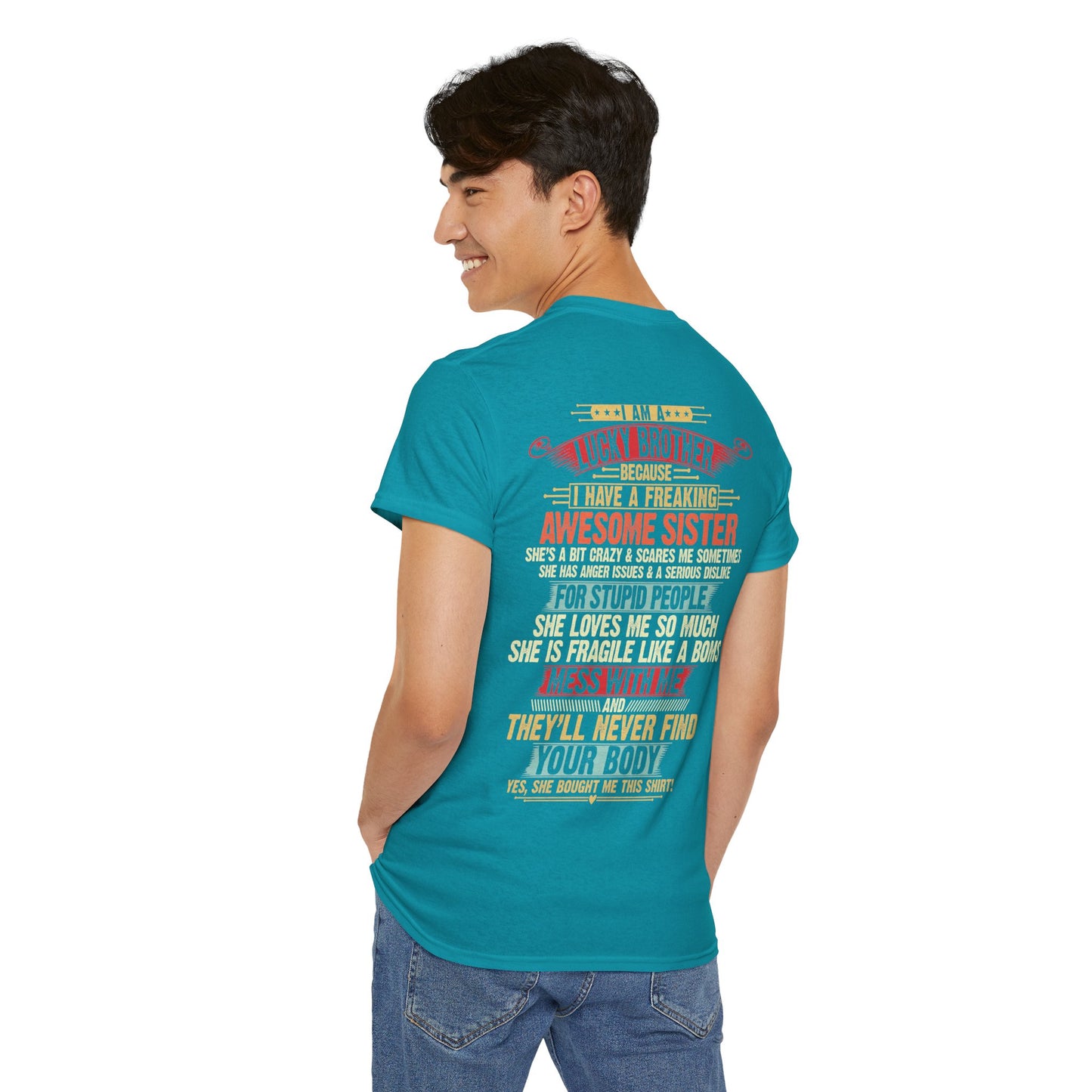 I Am A Lucky Brother Christmas Gift For Brother From Sister