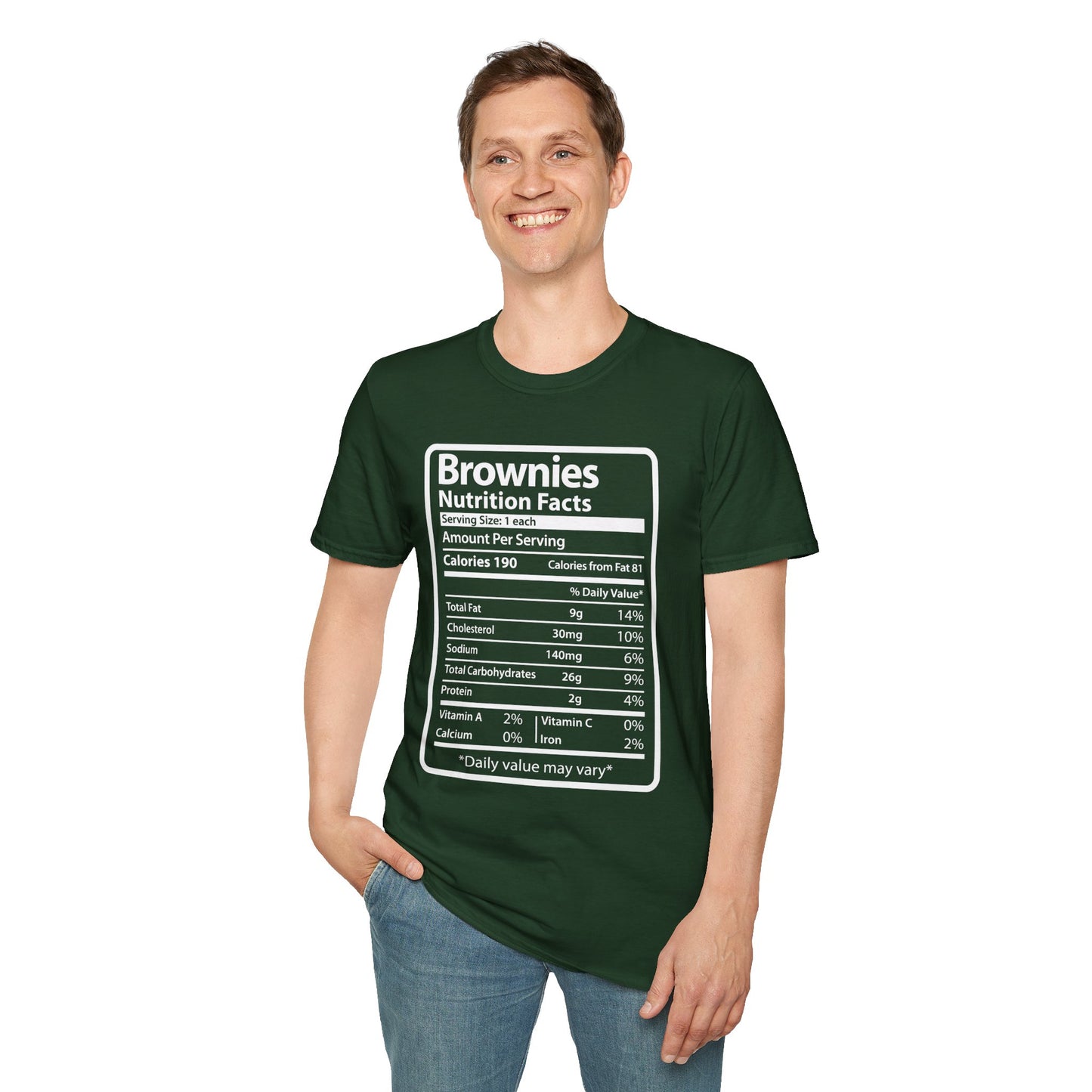 Funny Brownies Nutrition Facts Thanksgiving Christmas Men's Tee