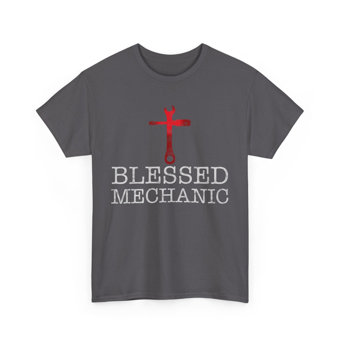 Blessed Mechanic Gift For Christian Mechanic Unisex Heavy Cotton Tee