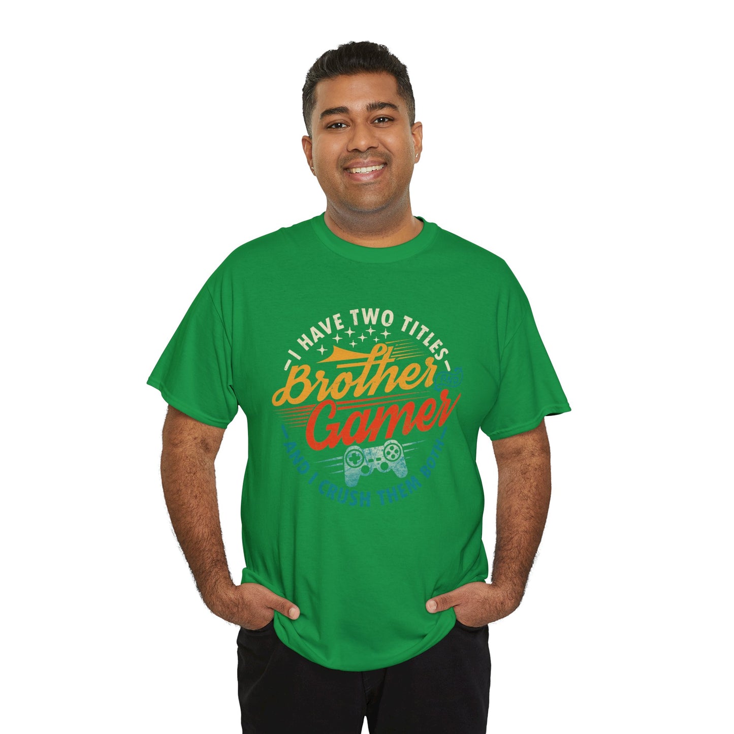 Funny Gamer Vintage Unisex Tee - I Have Two Titles Brother and Gamer Gift