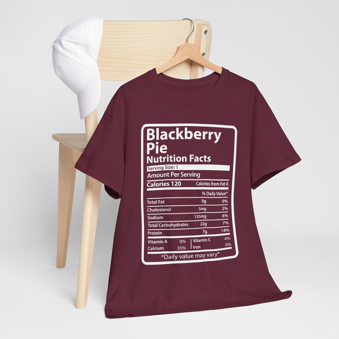 Funny Blackberry Pie Nutrition Facts Tee