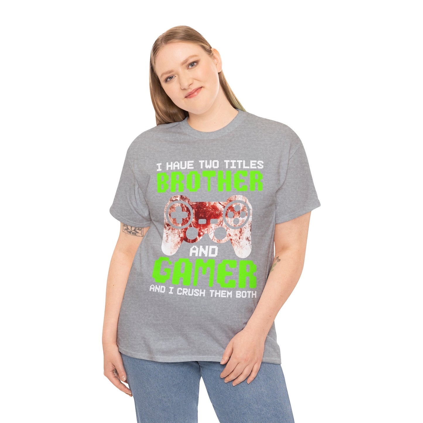 Gamer Mens T-Shirt - I Have Two Titles Brother and Gamer Father's Day Gifts