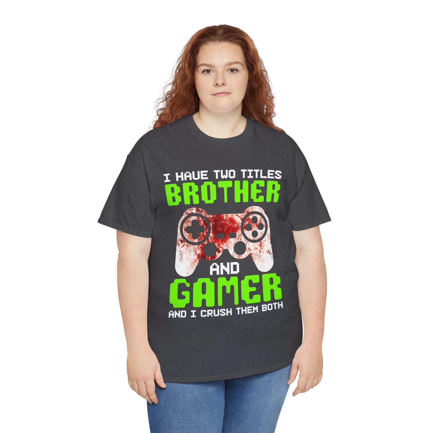 Gamer Mens T-Shirt - I Have Two Titles Brother and Gamer Father's Day Gifts