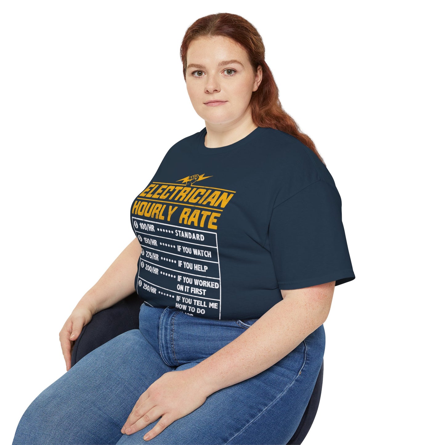 Funny Electrician Hourly Rate Unisex Ultra Cotton Tee