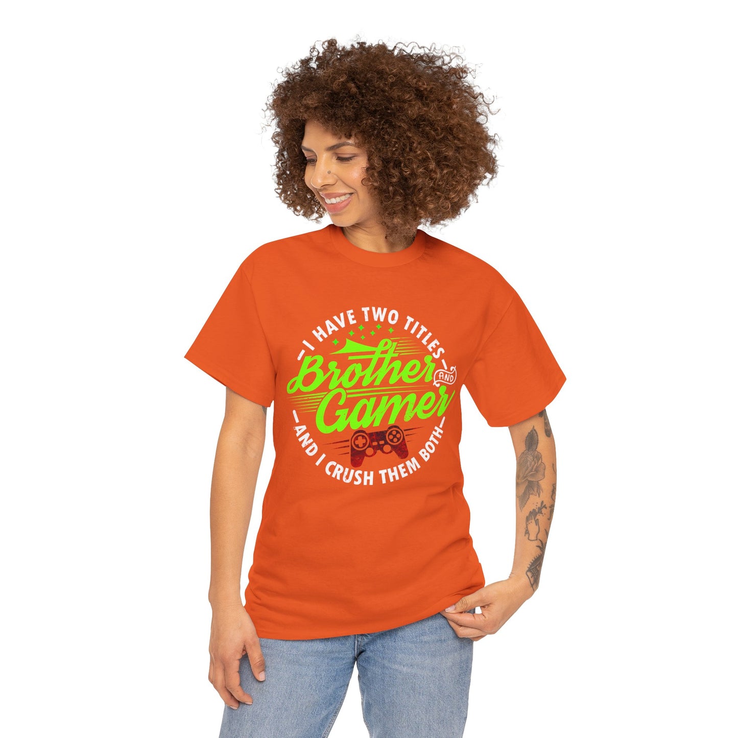Men's Gamer T-Shirt - I Have Two Titles Brother and Gamer for Boys Brother Gift