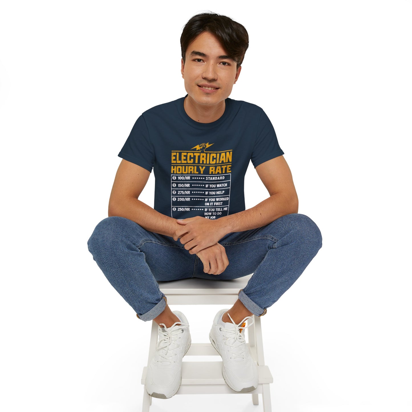 Funny Electrician Hourly Rate Unisex Ultra Cotton Tee