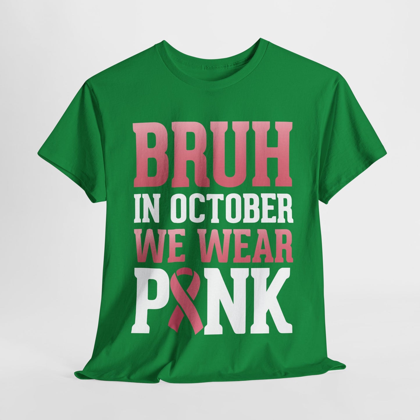 In October We Wear Pink Breast Cancer Awareness Womens Tee
