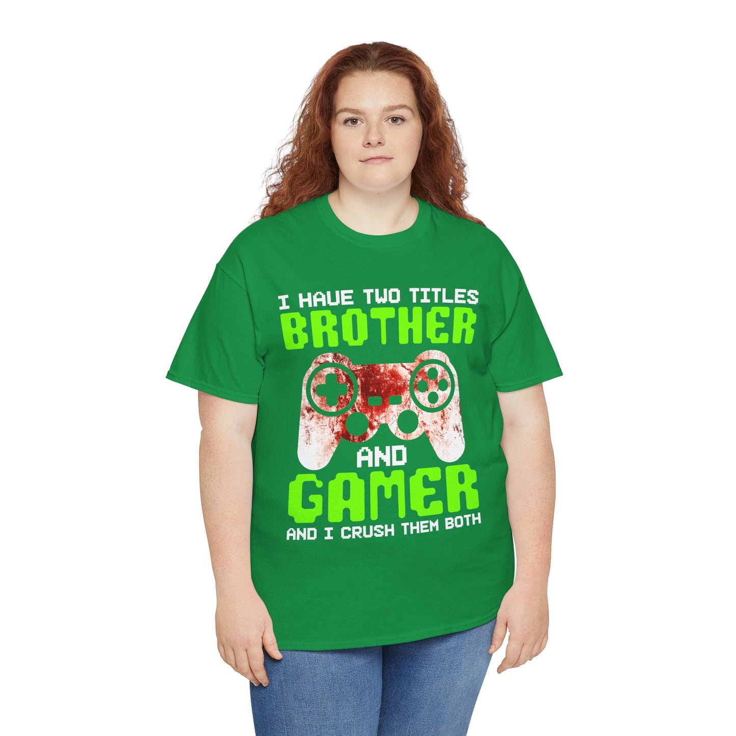 Gamer Mens T-Shirt - I Have Two Titles Brother and Gamer Father's Day Gifts