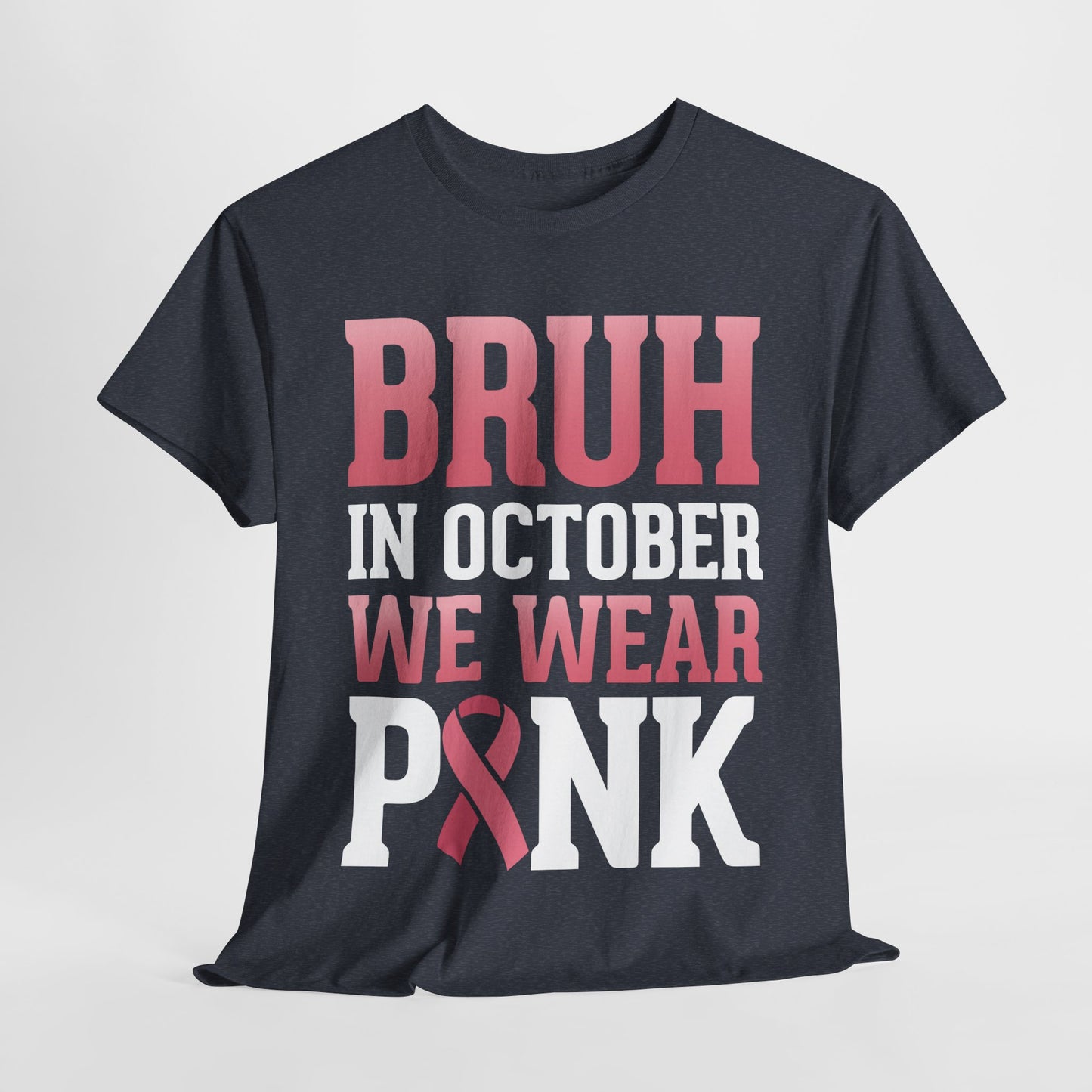 In October We Wear Pink Breast Cancer Awareness Womens Tee