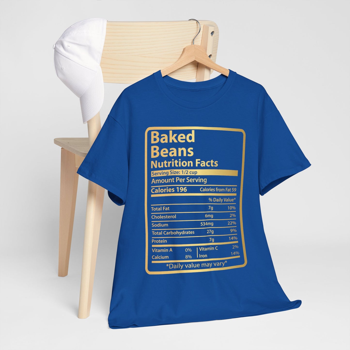 Baked Beans Funny Nutrition Facts T-Shirt
