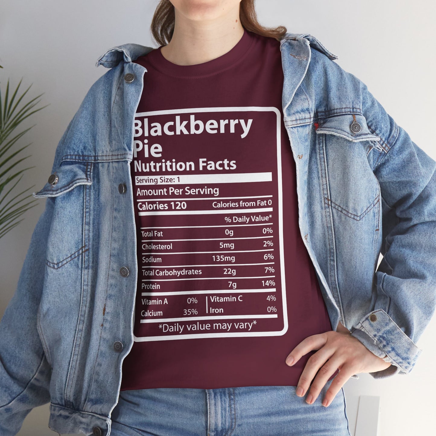 Funny Blackberry Pie Nutrition Facts Tee