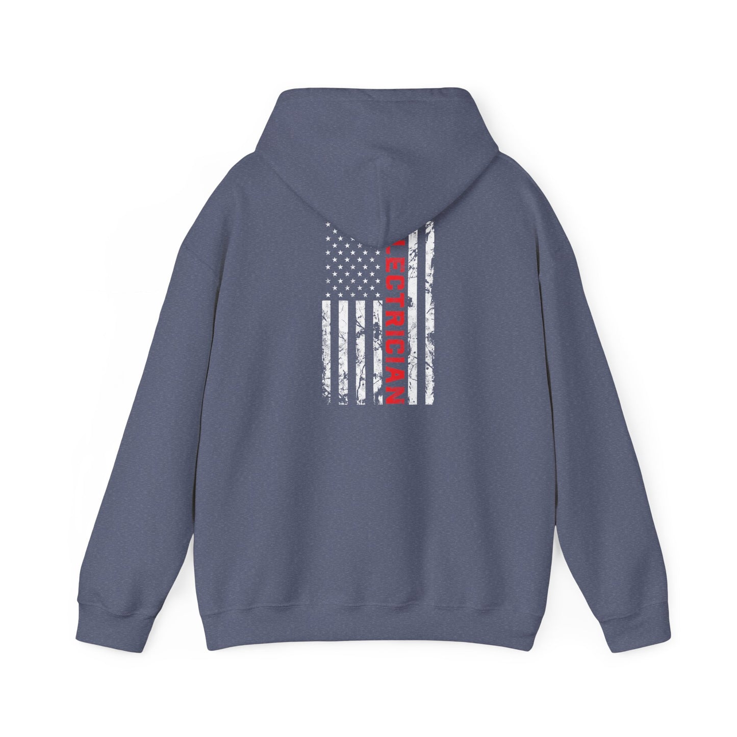 Patriotic Electrician Dad American Flag Fathers Day Gifts Unisex Hooded Sweatshirt