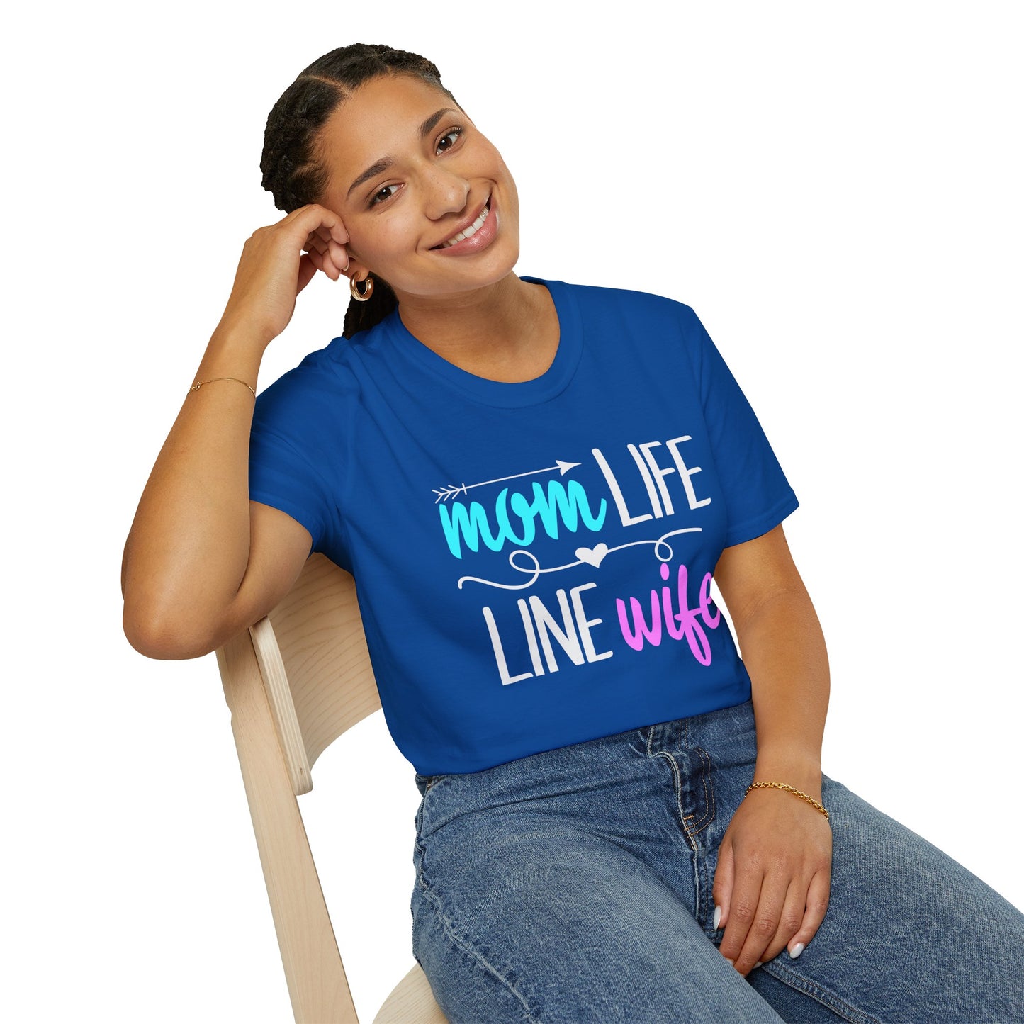Lineman Mom Life Line Wife Unisex Softstyle T-Shirt