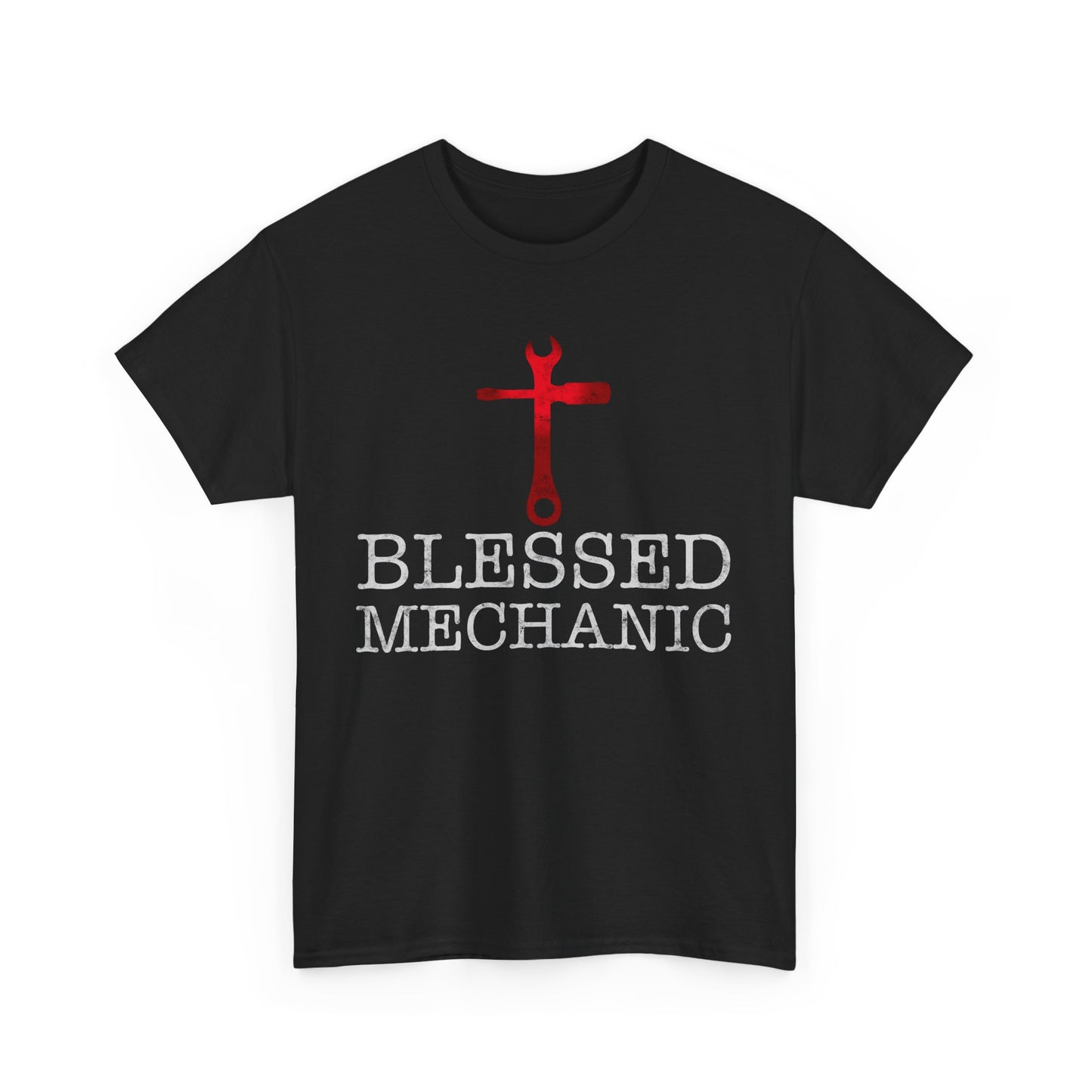 Blessed Mechanic Gift For Christian Mechanic Unisex Heavy Cotton Tee
