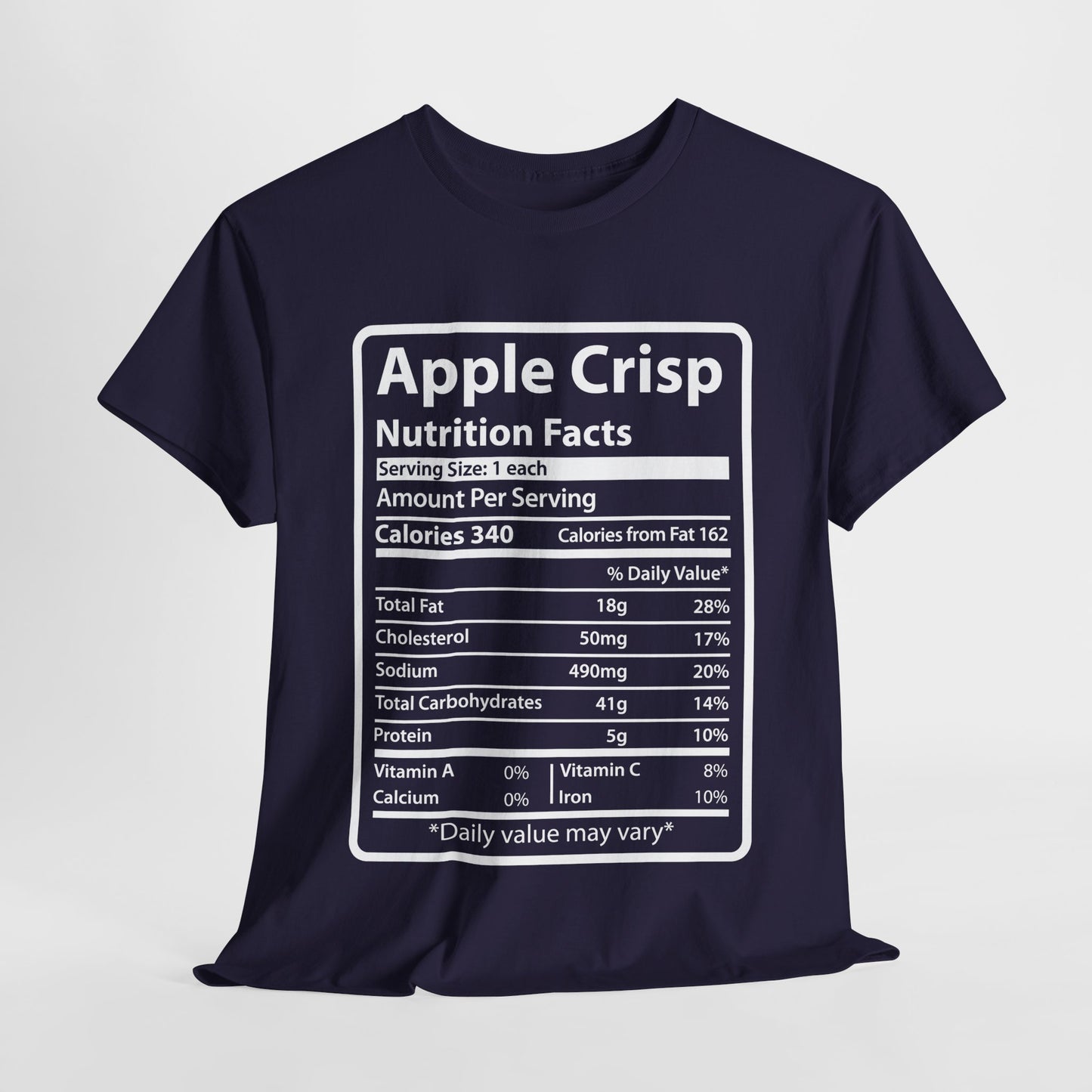 Apple Crisp Nutrition Facts Tee