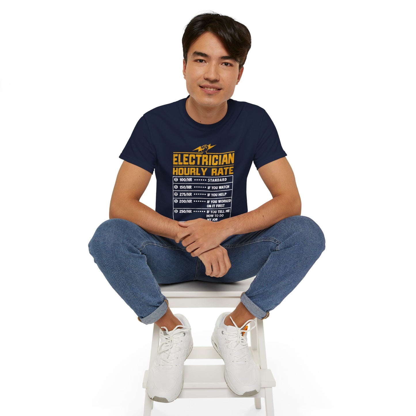 Funny Electrician Hourly Rate Unisex Ultra Cotton Tee