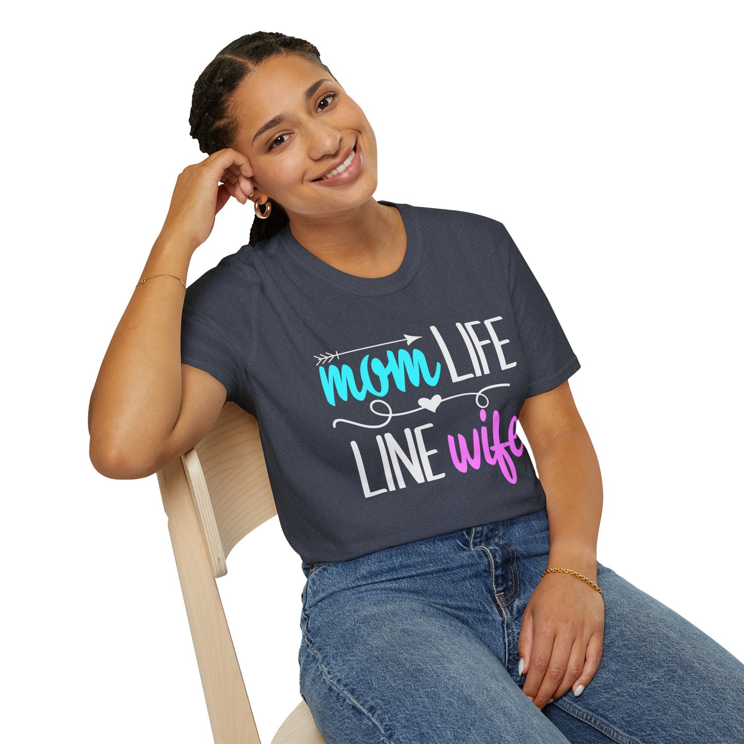Lineman Mom Life Line Wife Unisex Softstyle T-Shirt
