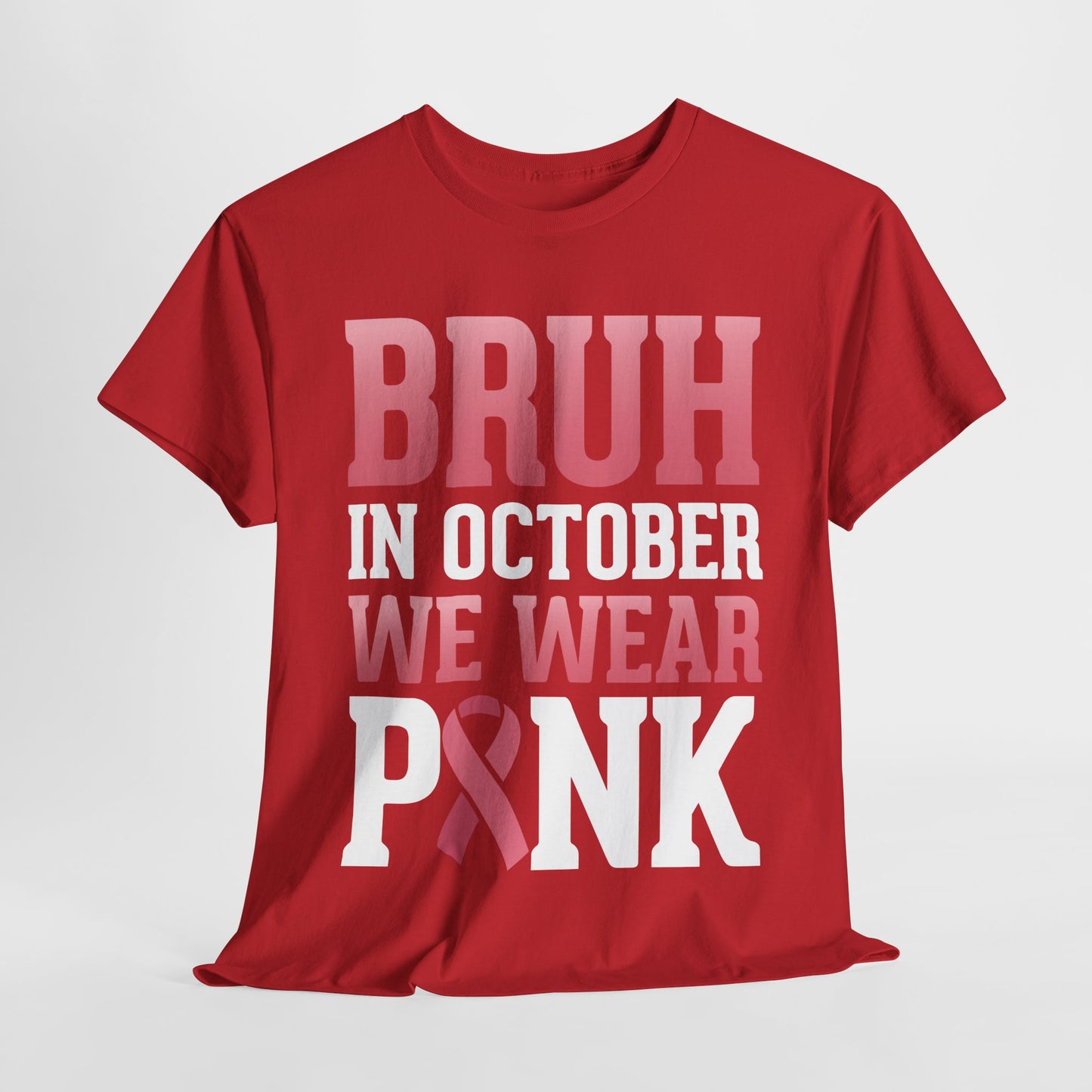 In October We Wear Pink Breast Cancer Awareness Womens Tee