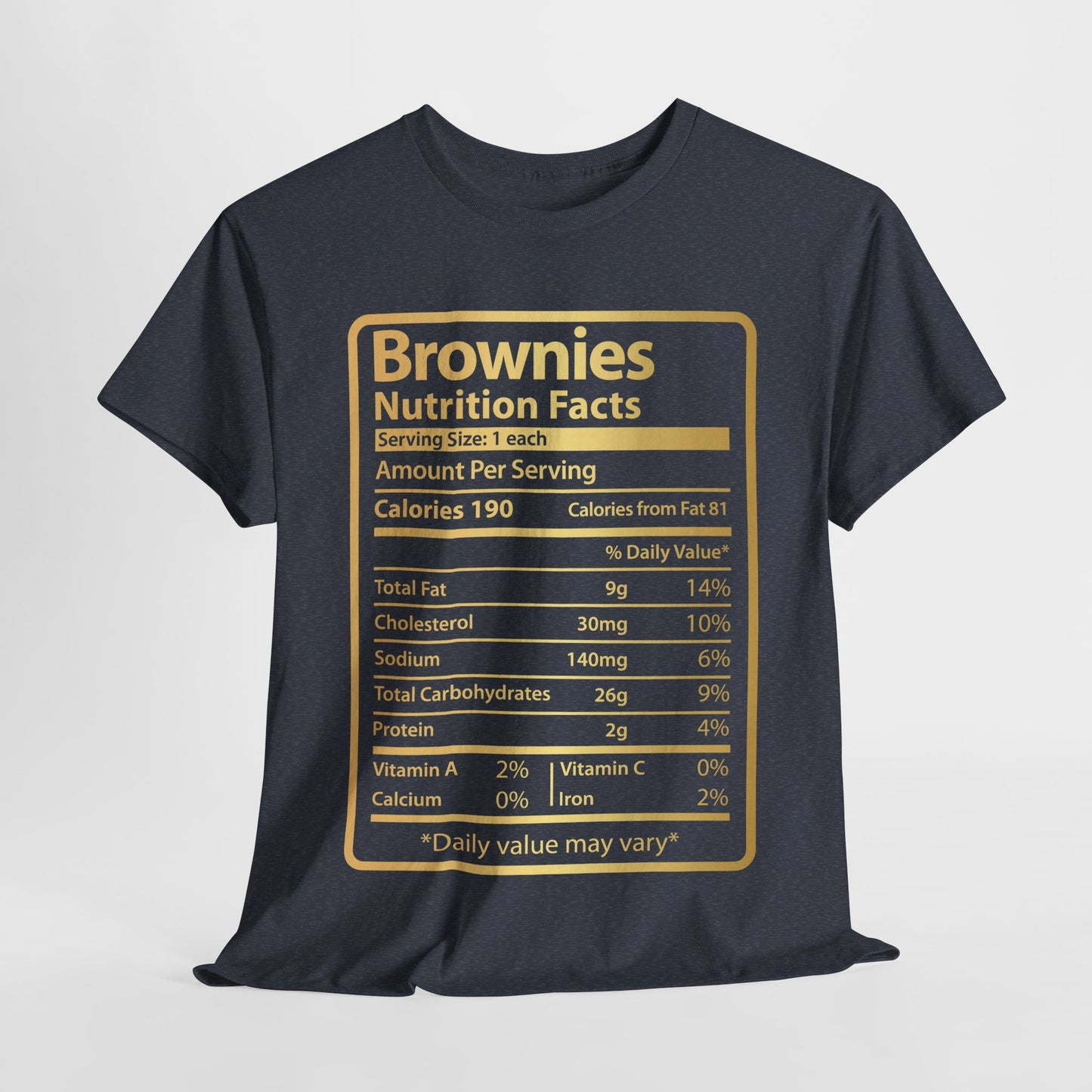 Brownies Funny Nutrition Facts Thanksgiving Men's Tee