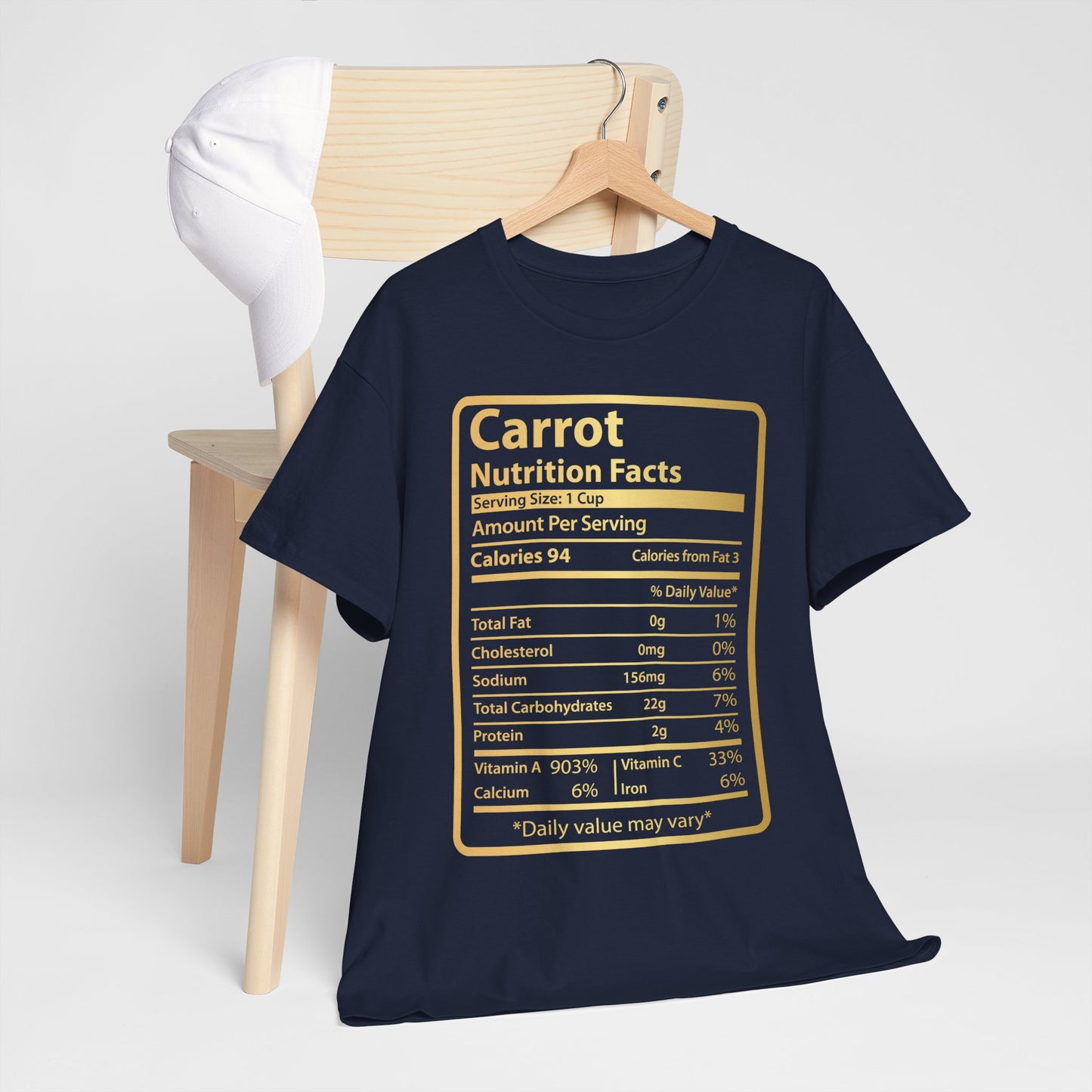 Funny Carrot Nutrition Facts Tee for Thanksgiving Christmas
