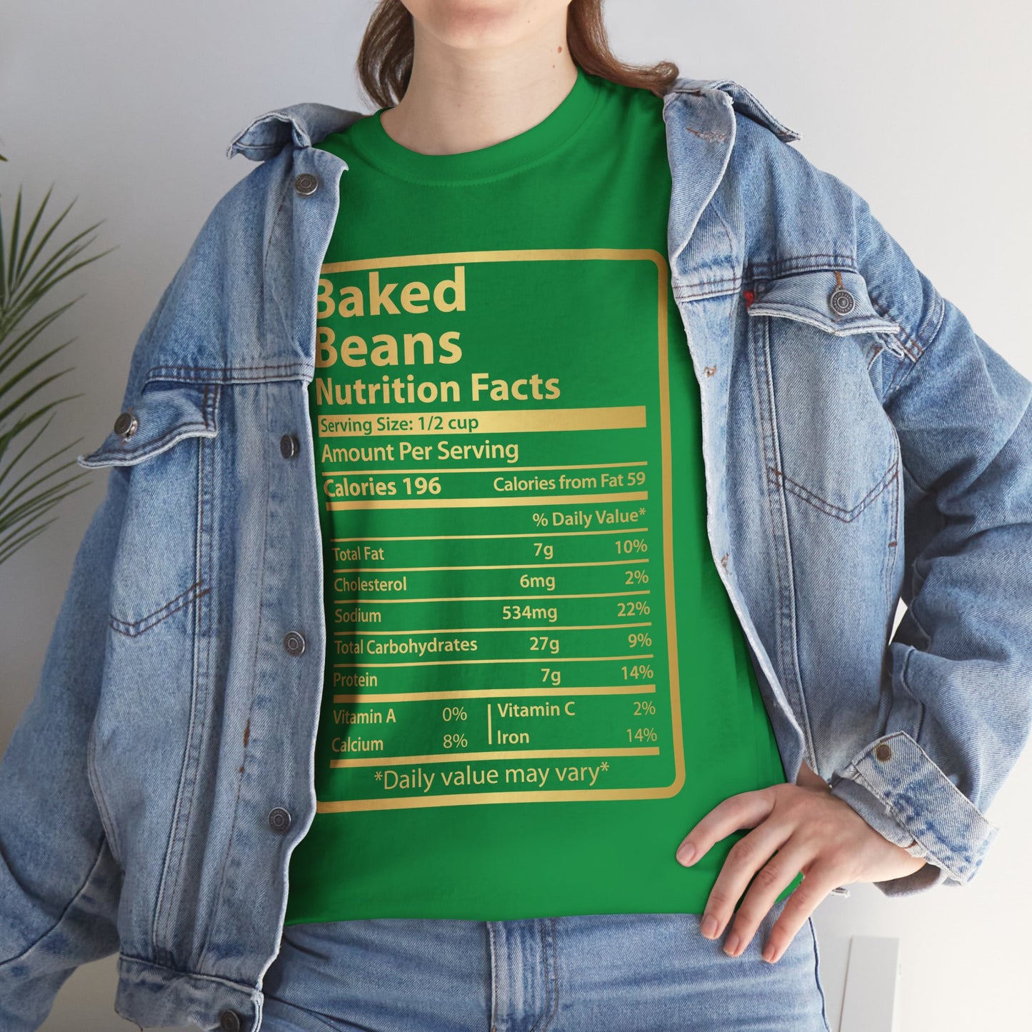 Baked Beans Funny Nutrition Facts T-Shirt