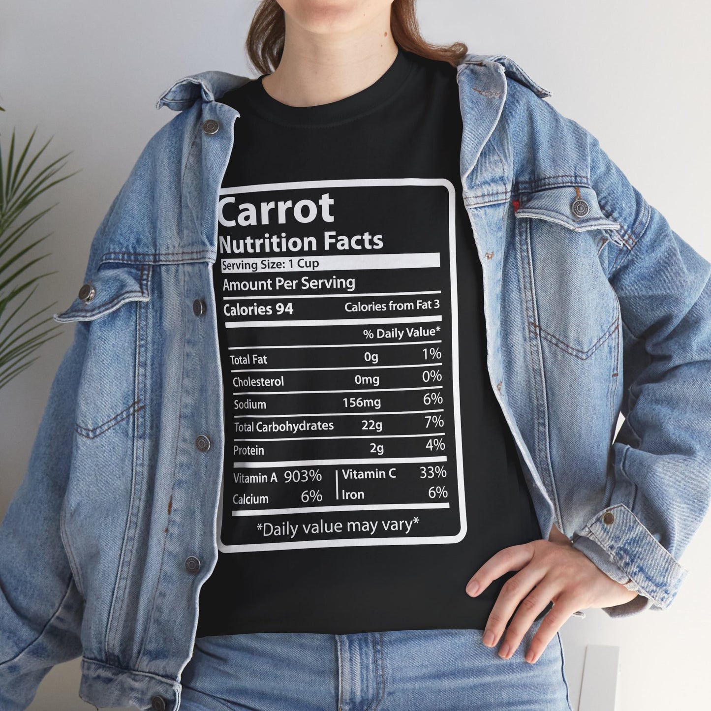 Carrot Nutrition Facts Tee for Thanksgiving Christmas