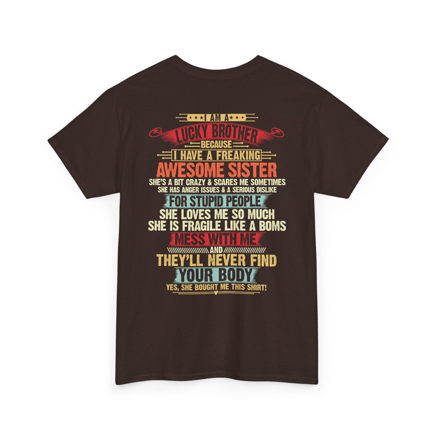 I Am A Lucky Brother Christmas Gift For Brother From Sister